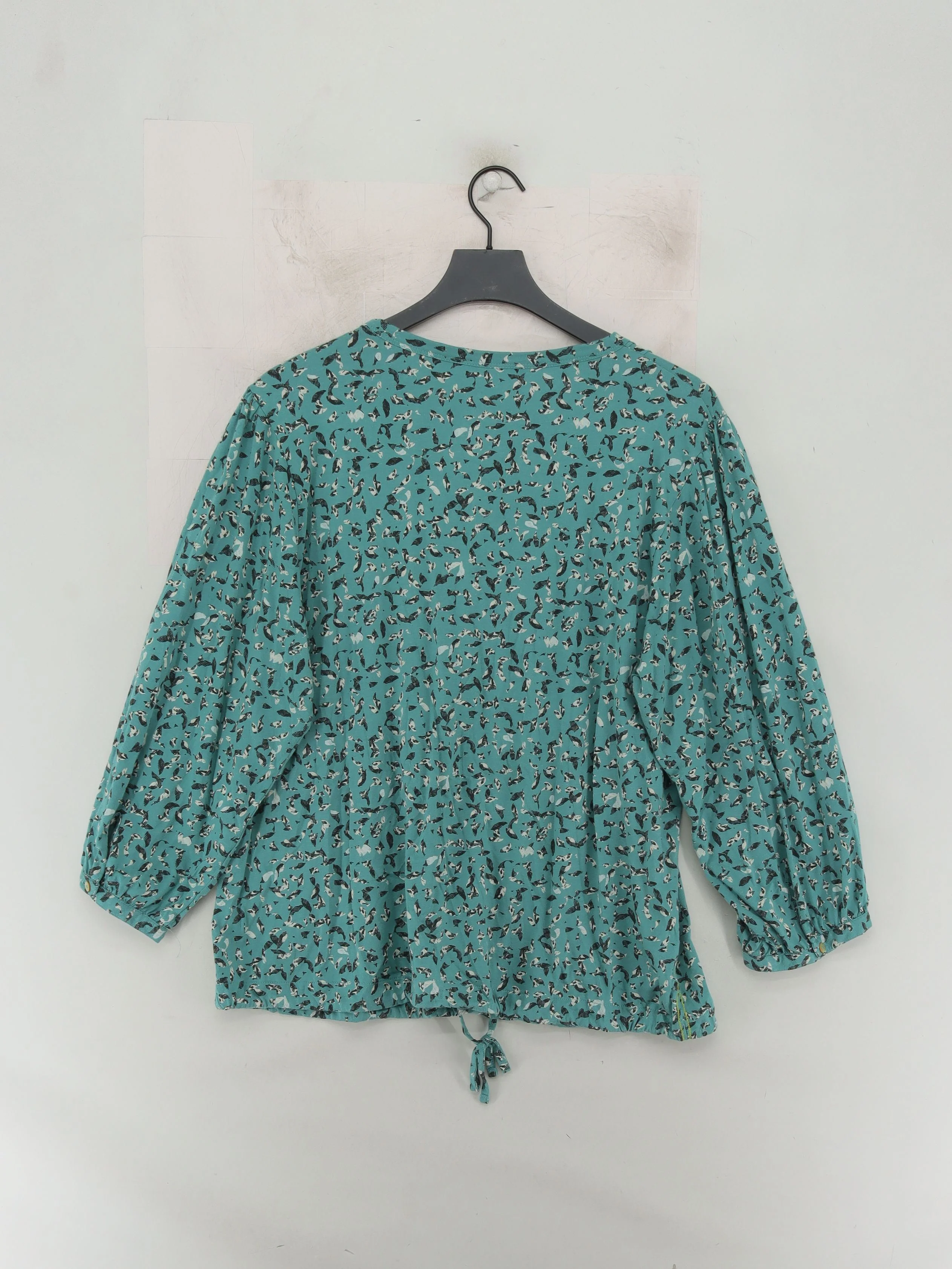 White Stuff Women's Top M Green 100% Cotton Long Sleeve Round Neck Basic - Image 2