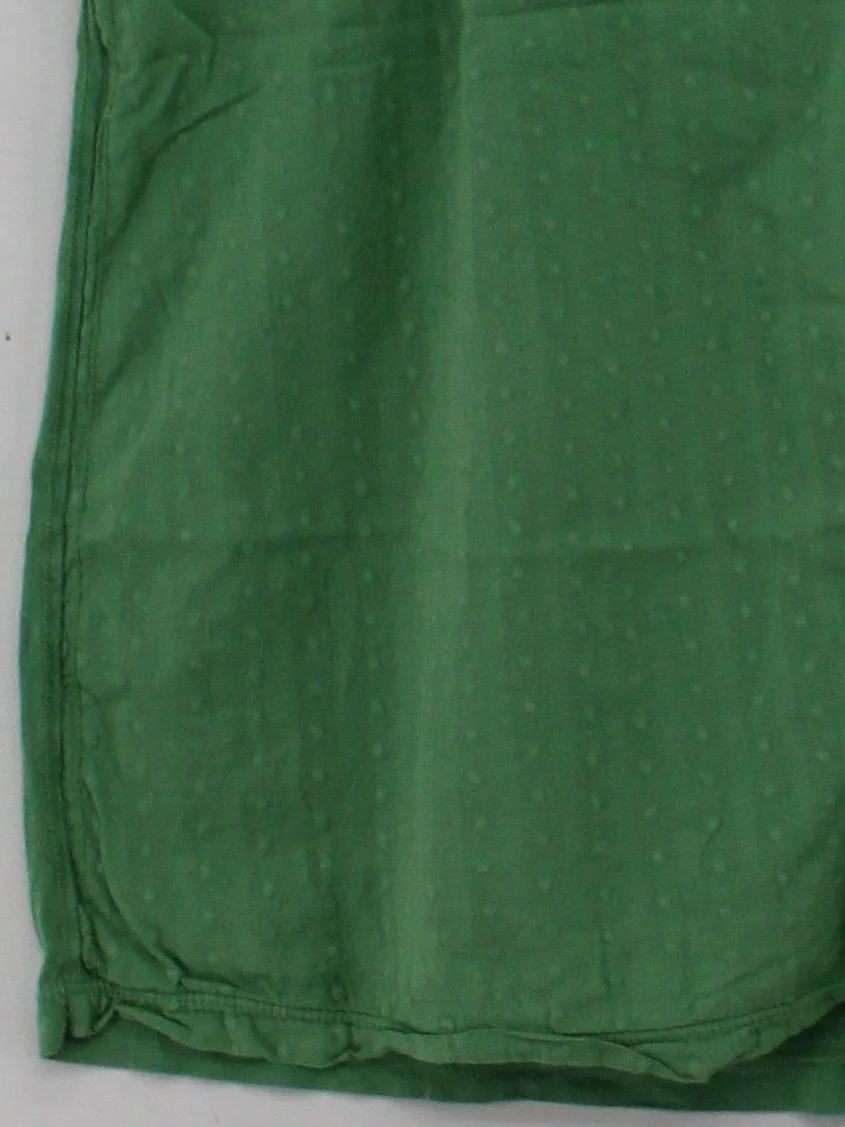 White Stuff Women's Top S Green 100% Cotton Short Sleeve V-Neck Basic - Image 4