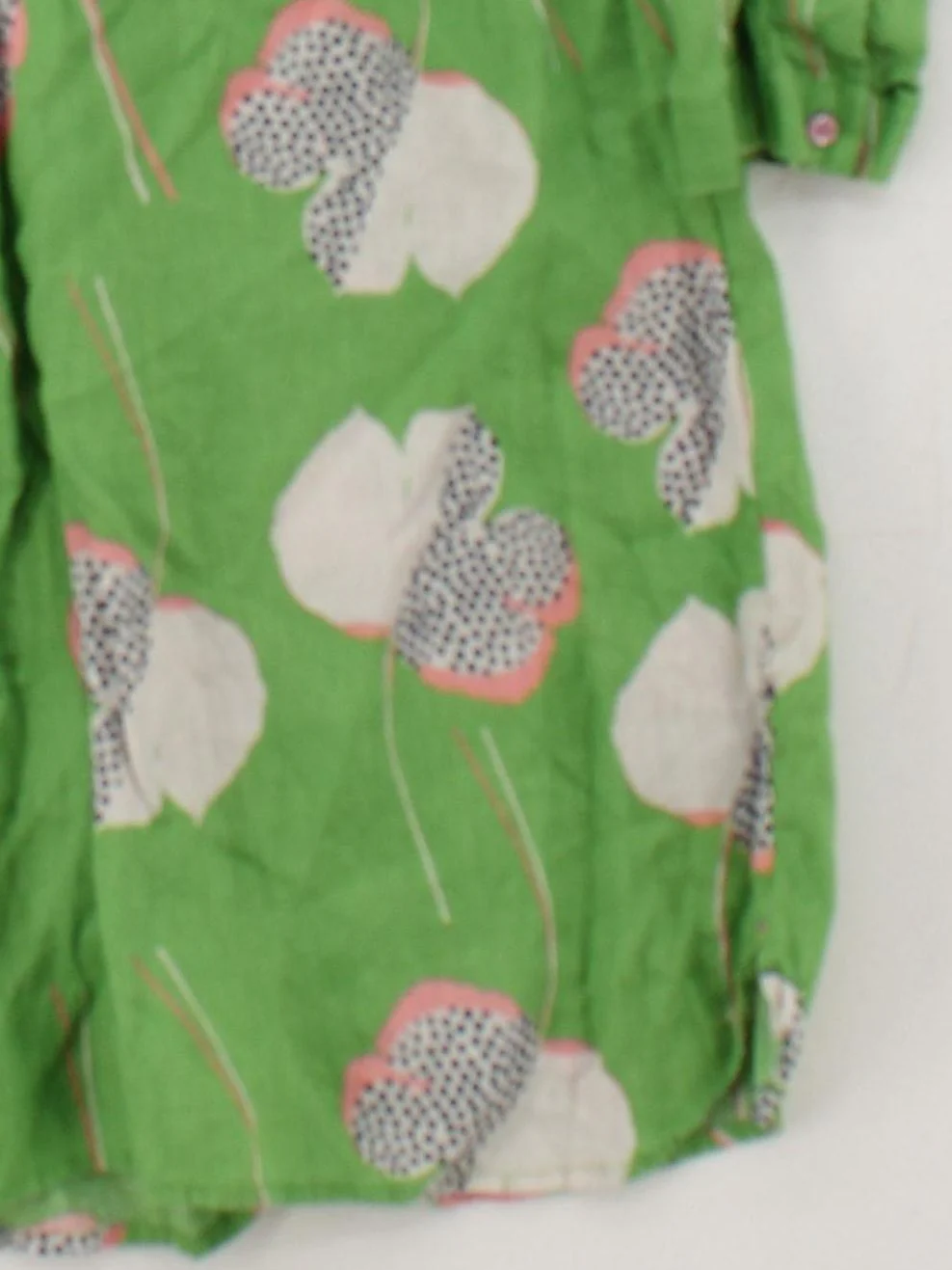 White Stuff Women's Top S Green 100% Linen 3/4 Sleeve Collared Tunic - Image 4