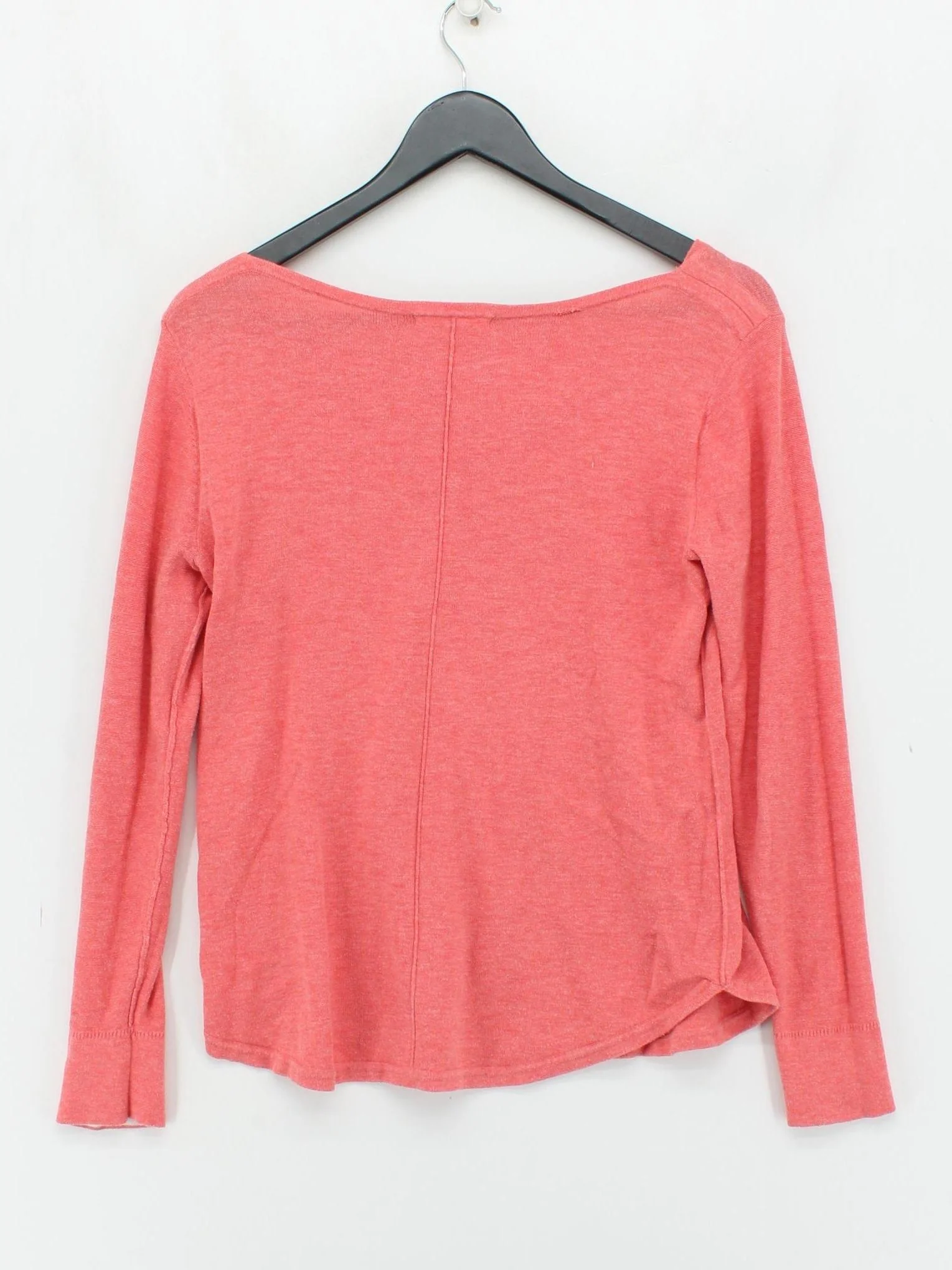White Stuff Women's Top S Red 100% Cotton Long Sleeve V-Neck Basic - Image 2