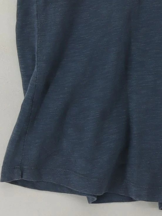 White Stuff Women's Top UK 10 Blue Cotton with Rayon Sleeveless V-Neck Basic - Image 4