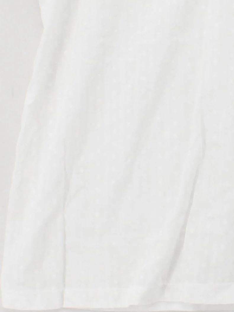 White Stuff Women's Top UK 12 White 100% Cotton Short Sleeve V-Neck Basic - Image 4