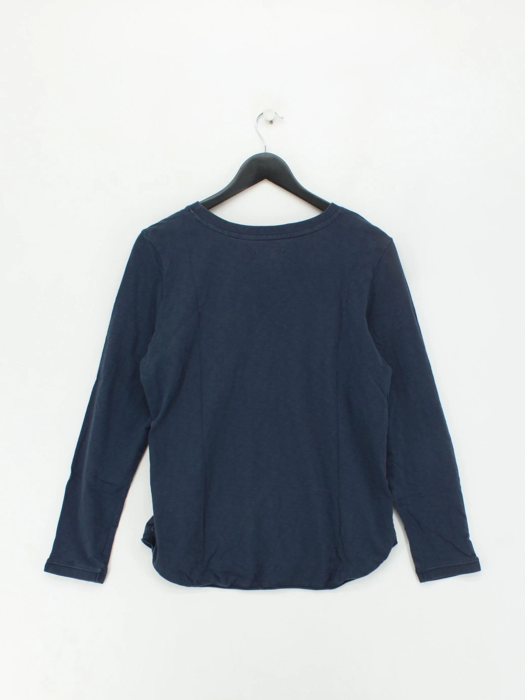 White Stuff Women's Top UK 14 Blue 100% Cotton Long Sleeve Crew Neck Basic - Image 2