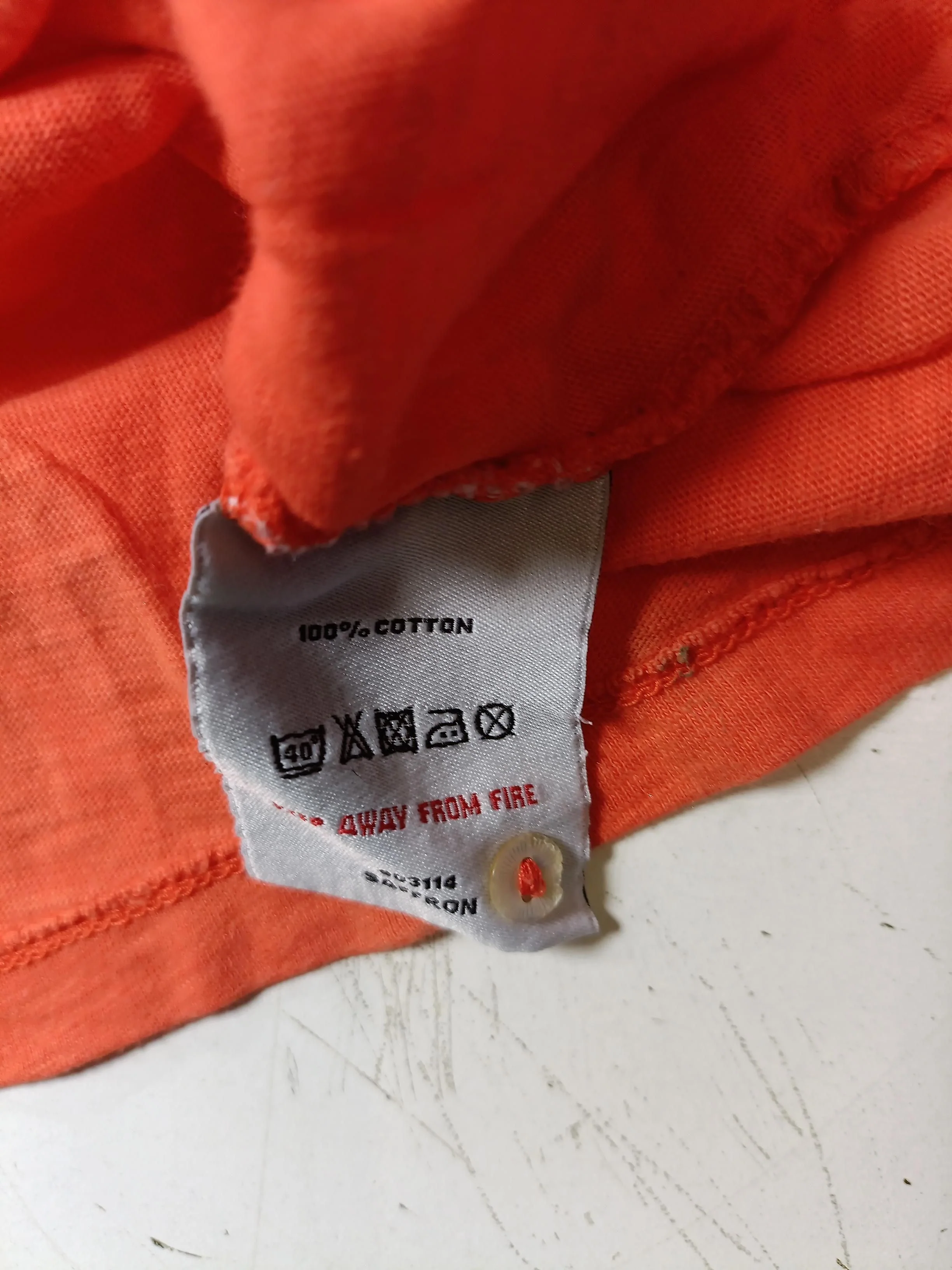 White Stuff Women's Top UK 14 Orange 100% Cotton Long Sleeve V-Neck Basic - Image 6