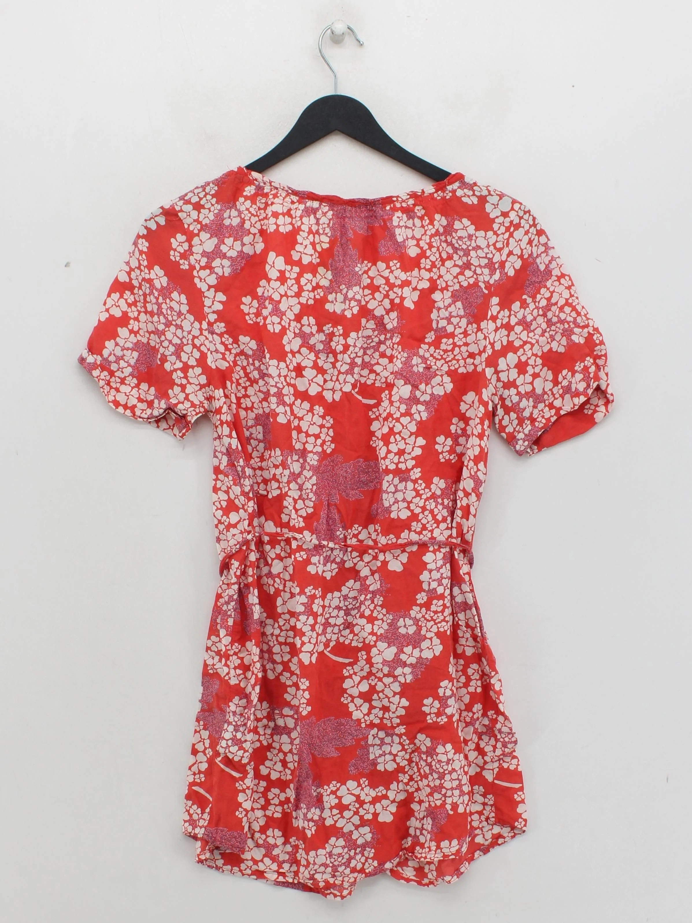 White Stuff Women's Top UK 14 Red Cotton with Viscose Tunic - Image 2