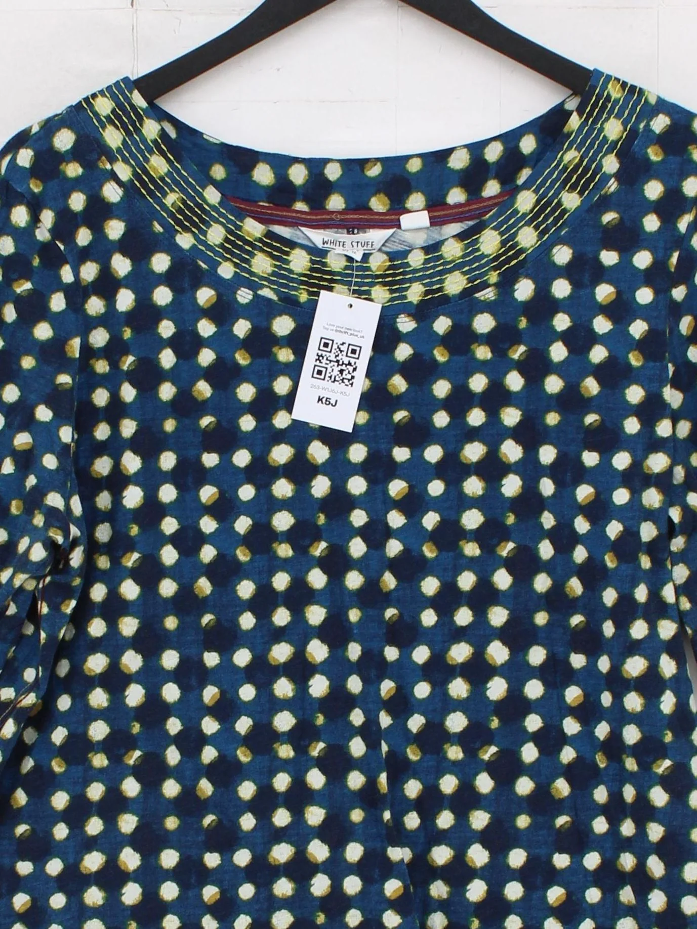 White Stuff Women's Top UK 16 Blue 100% Cotton Basic - Image 3