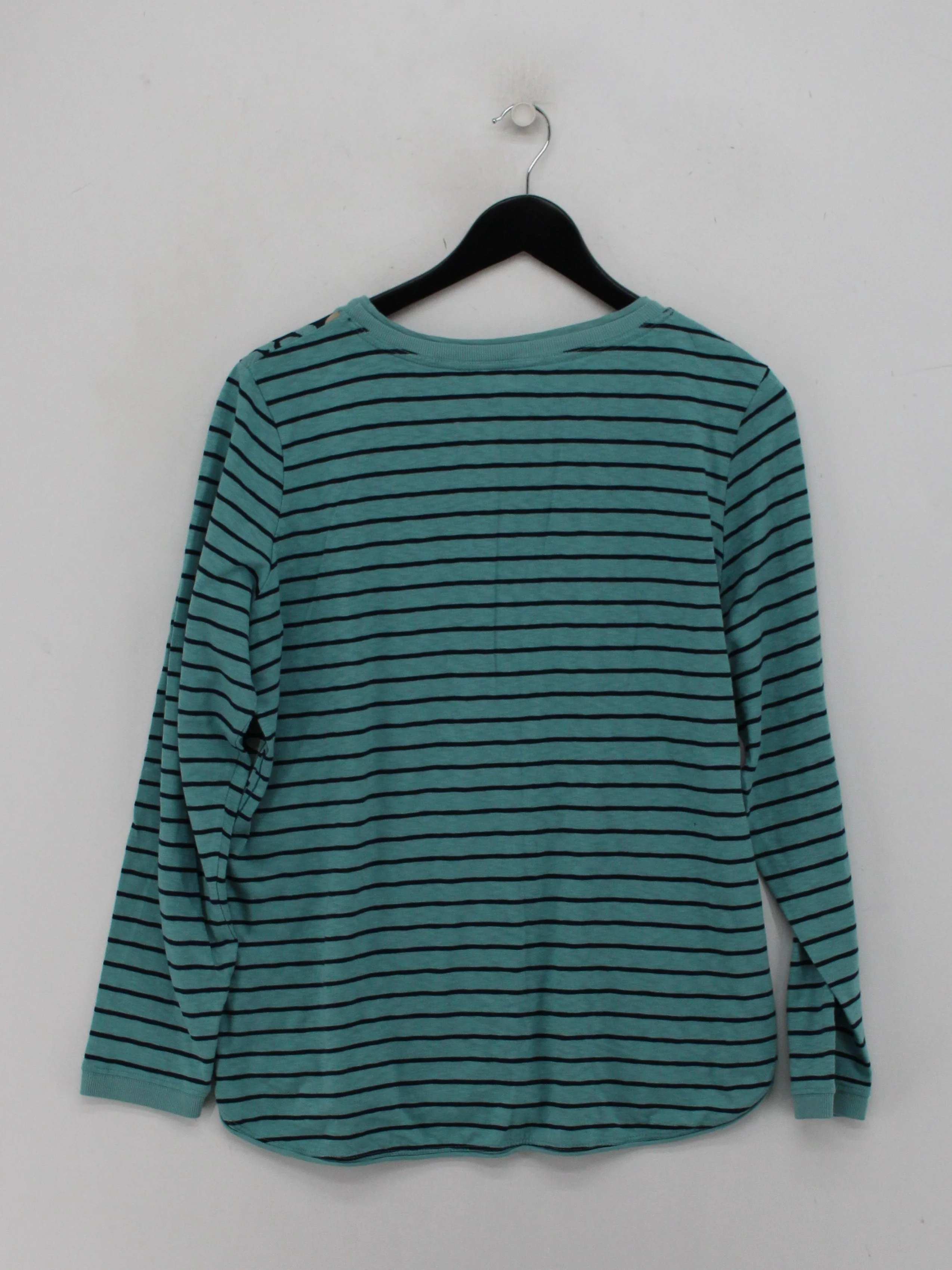 White Stuff Women's Top UK 16 Blue 100% Cotton Long Sleeve Round Neck Basic - Image 2