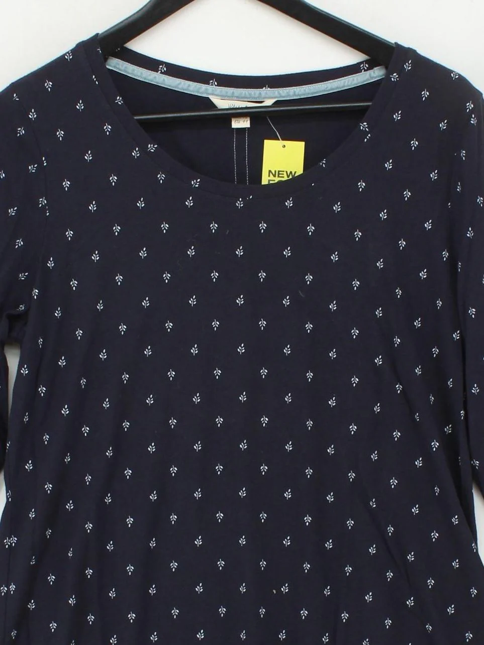 White Stuff Women's Top UK 16 Blue Cotton with Lyocell Modal Basic - Image 3