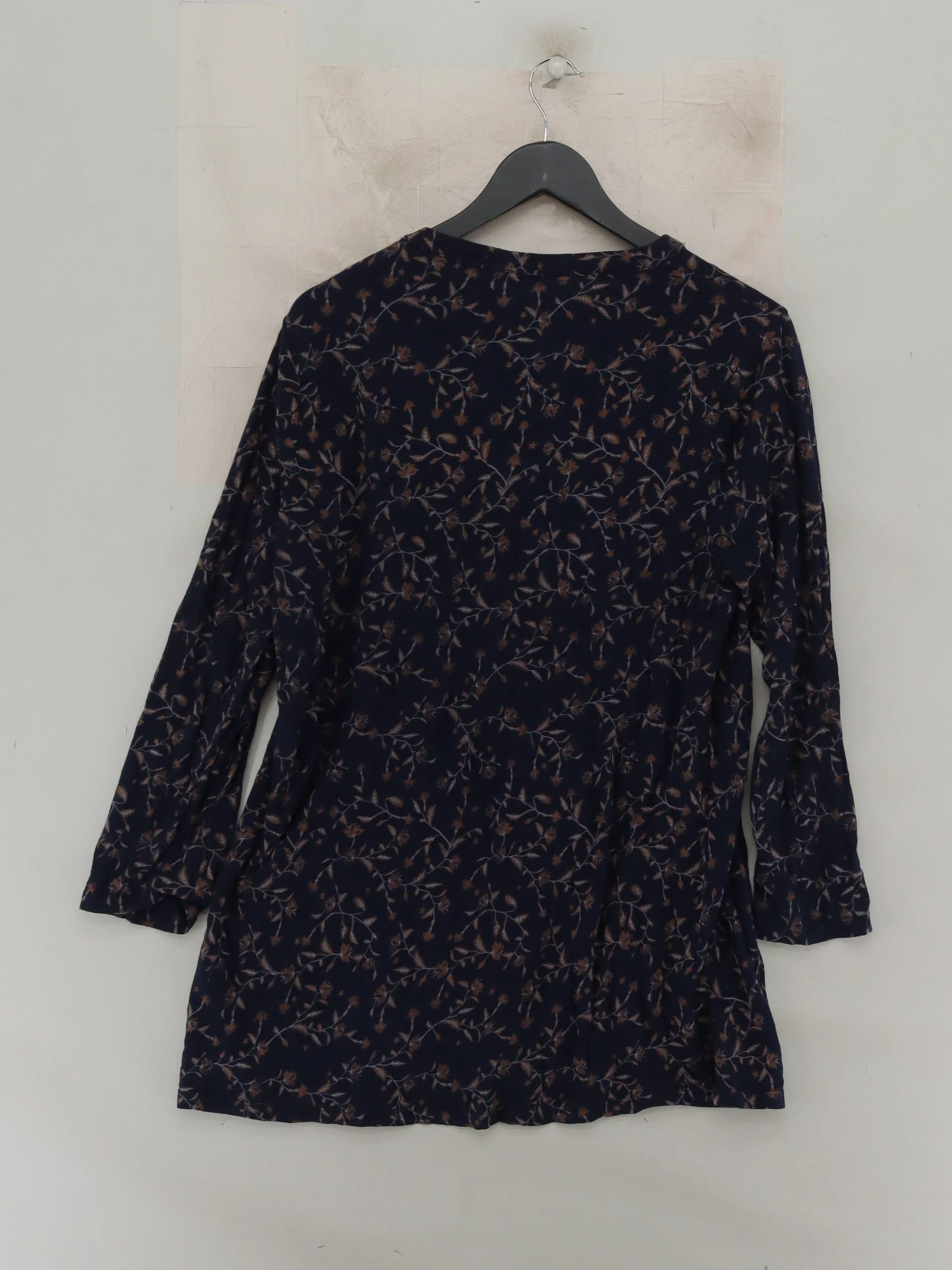White Stuff Women's Top UK 16 Blue Cotton with Lyocell Modal Tunic - Image 2