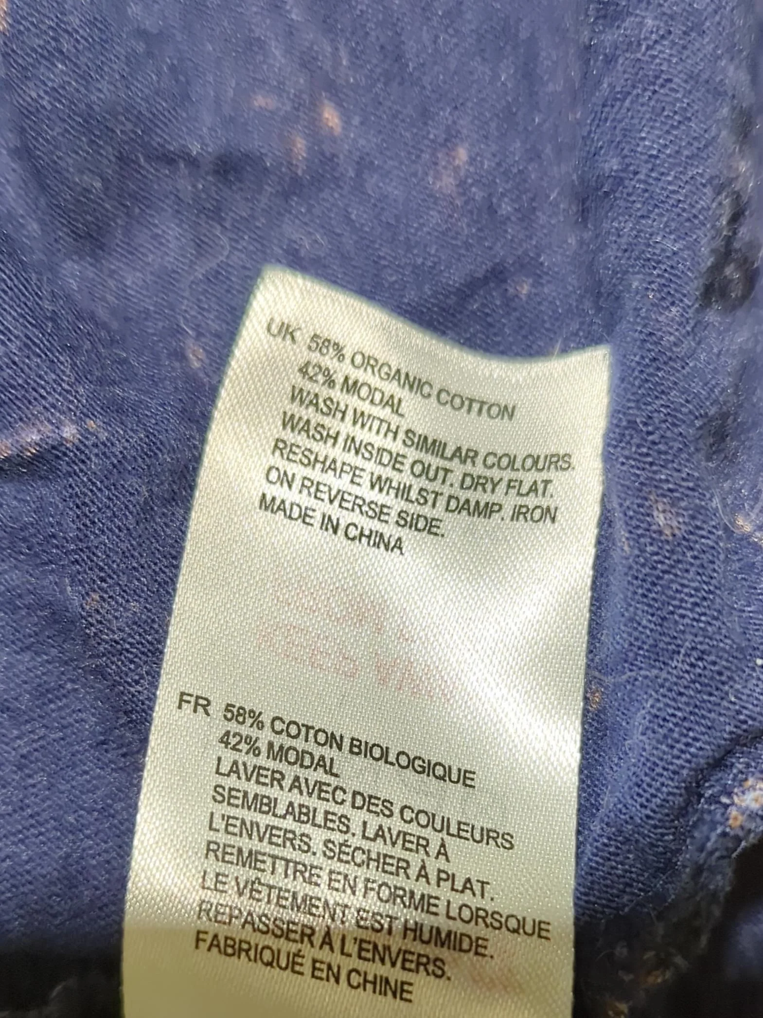 White Stuff Women's Top UK 16 Blue Cotton with Lyocell Modal Tunic - Image 6