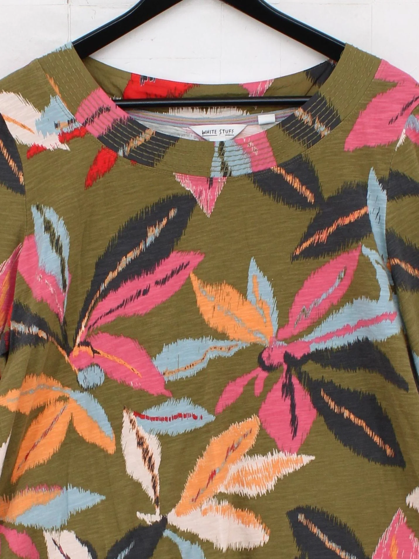 White Stuff Women's Top UK 16 Multi 100% Cotton Basic - Image 3