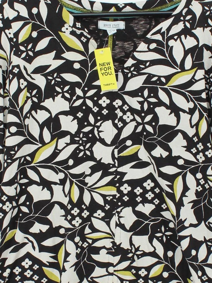 White Stuff Women's Top UK 16 Multi 100% Cotton Basic - Image 3