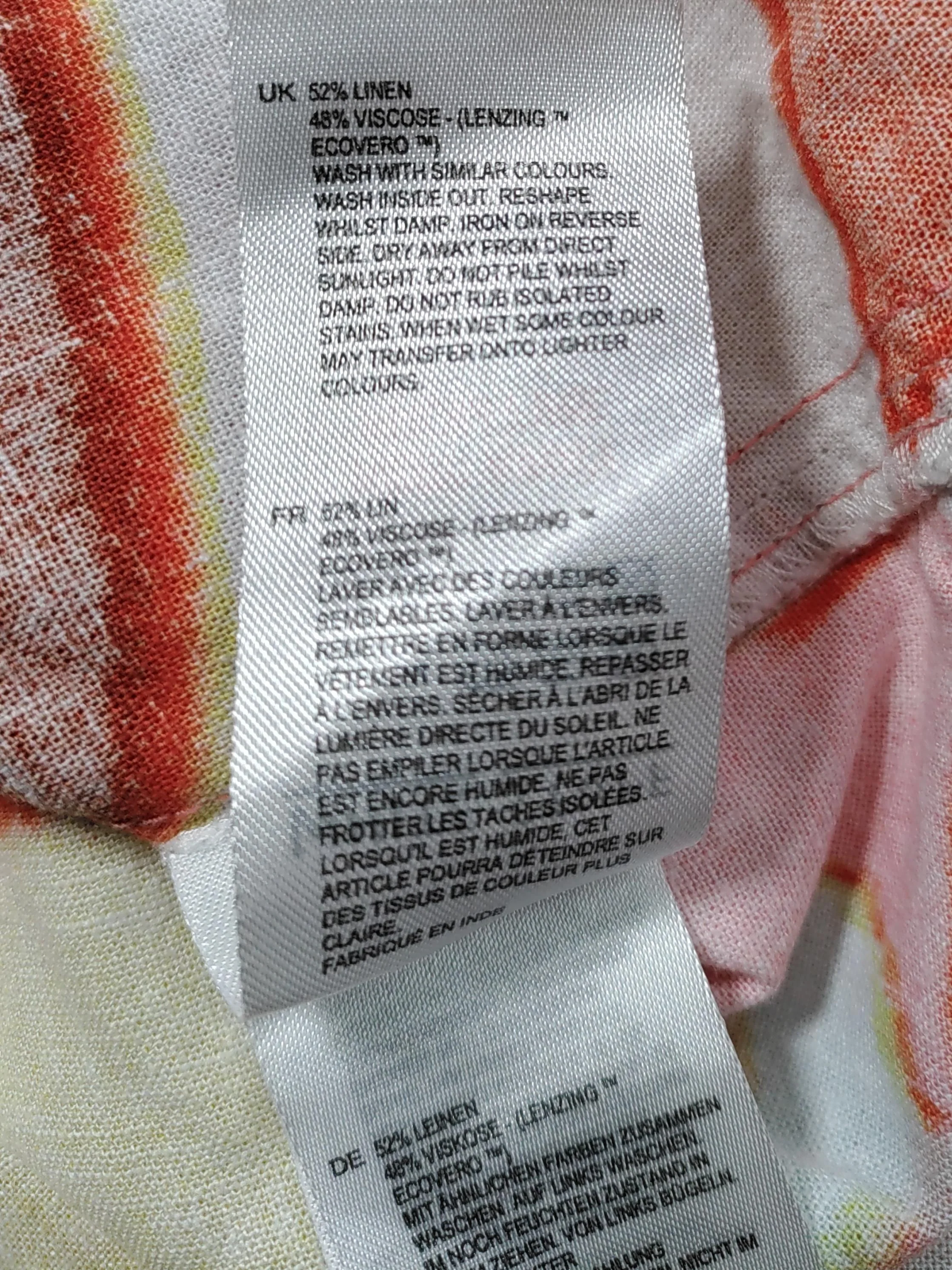 White Stuff Women's Top UK 16 Multi Linen with Viscose Basic - Image 6