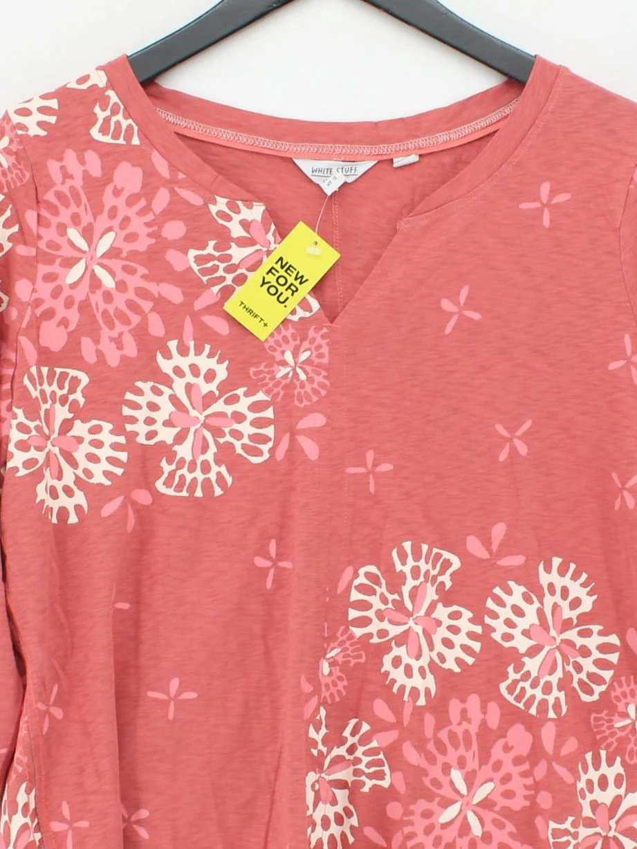 White Stuff Women's Top UK 16 Red 100% Cotton Basic - Image 3