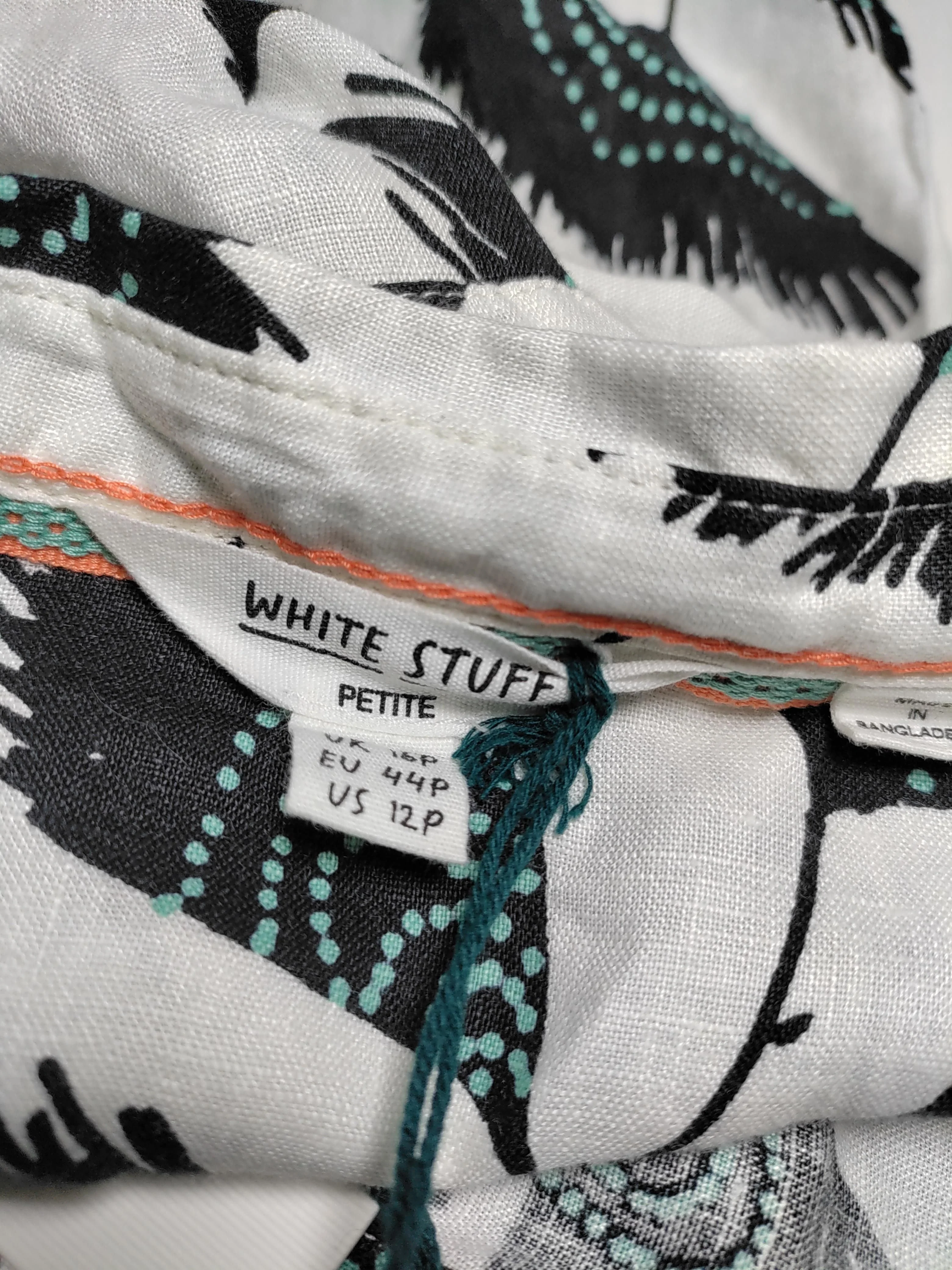 White Stuff Women's Top UK 16 White 100% Linen Basic New with tags - Image 5