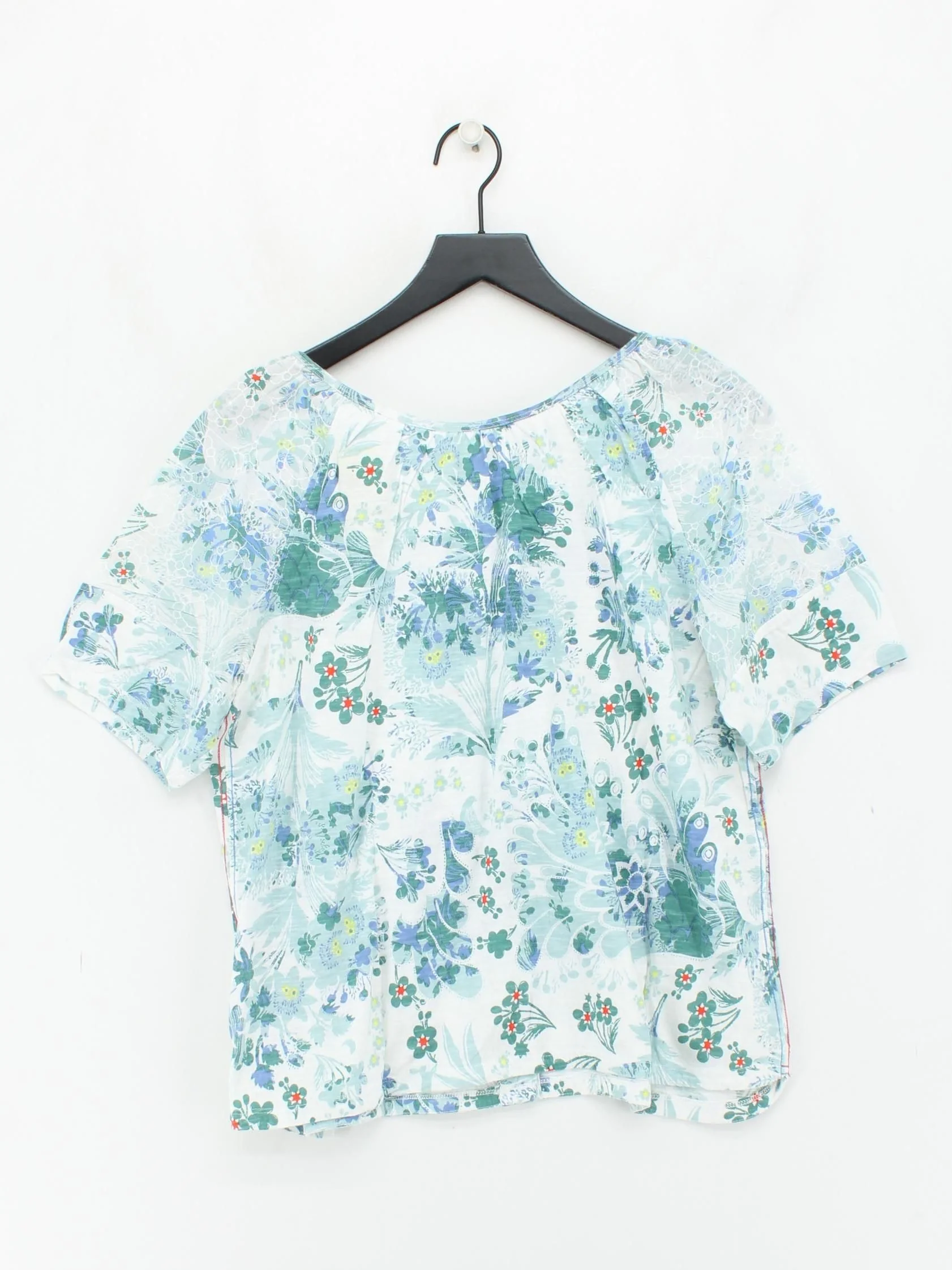 White Stuff Women's Top UK 16 White Cotton with Viscose, Elastane Basic - Image 2