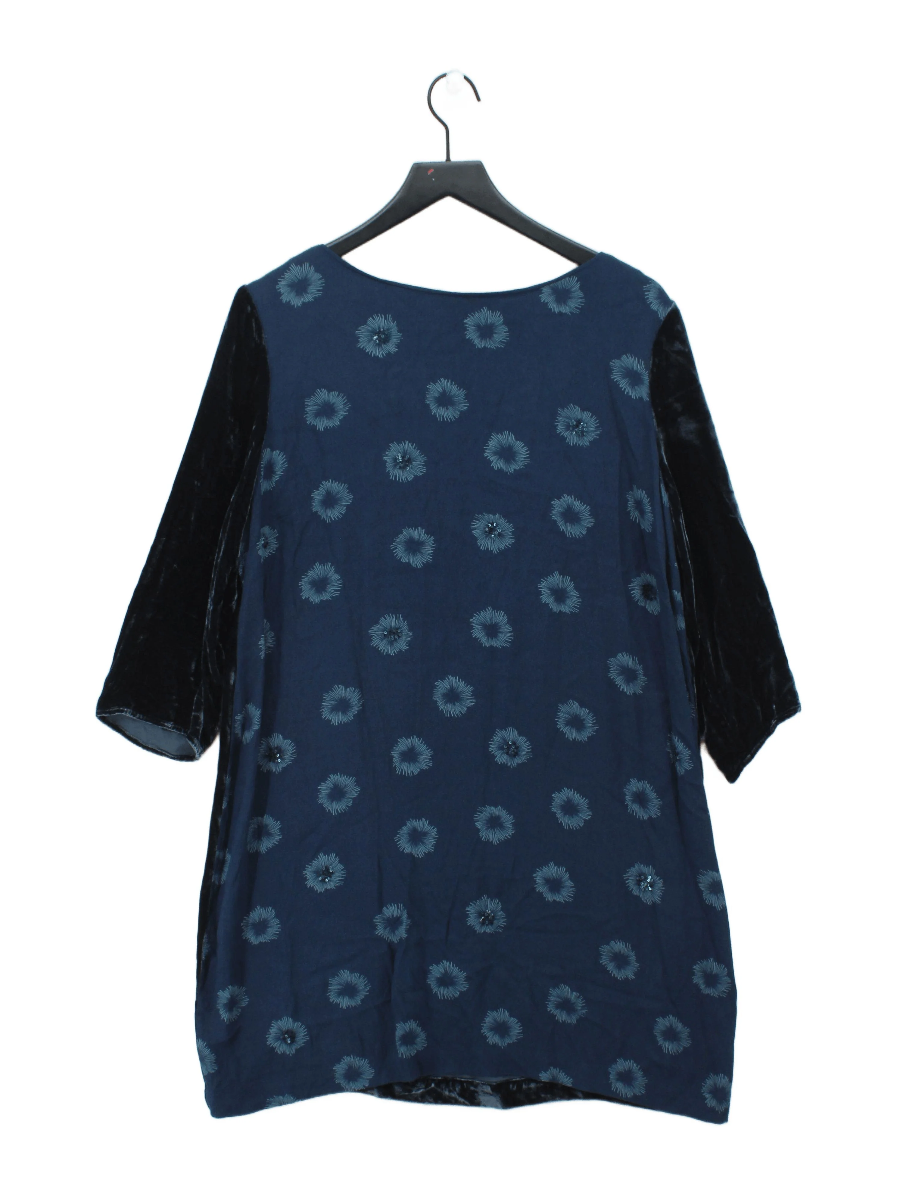 White Stuff Women's Top UK 18 Blue Viscose with Viscose, Silk Tunic