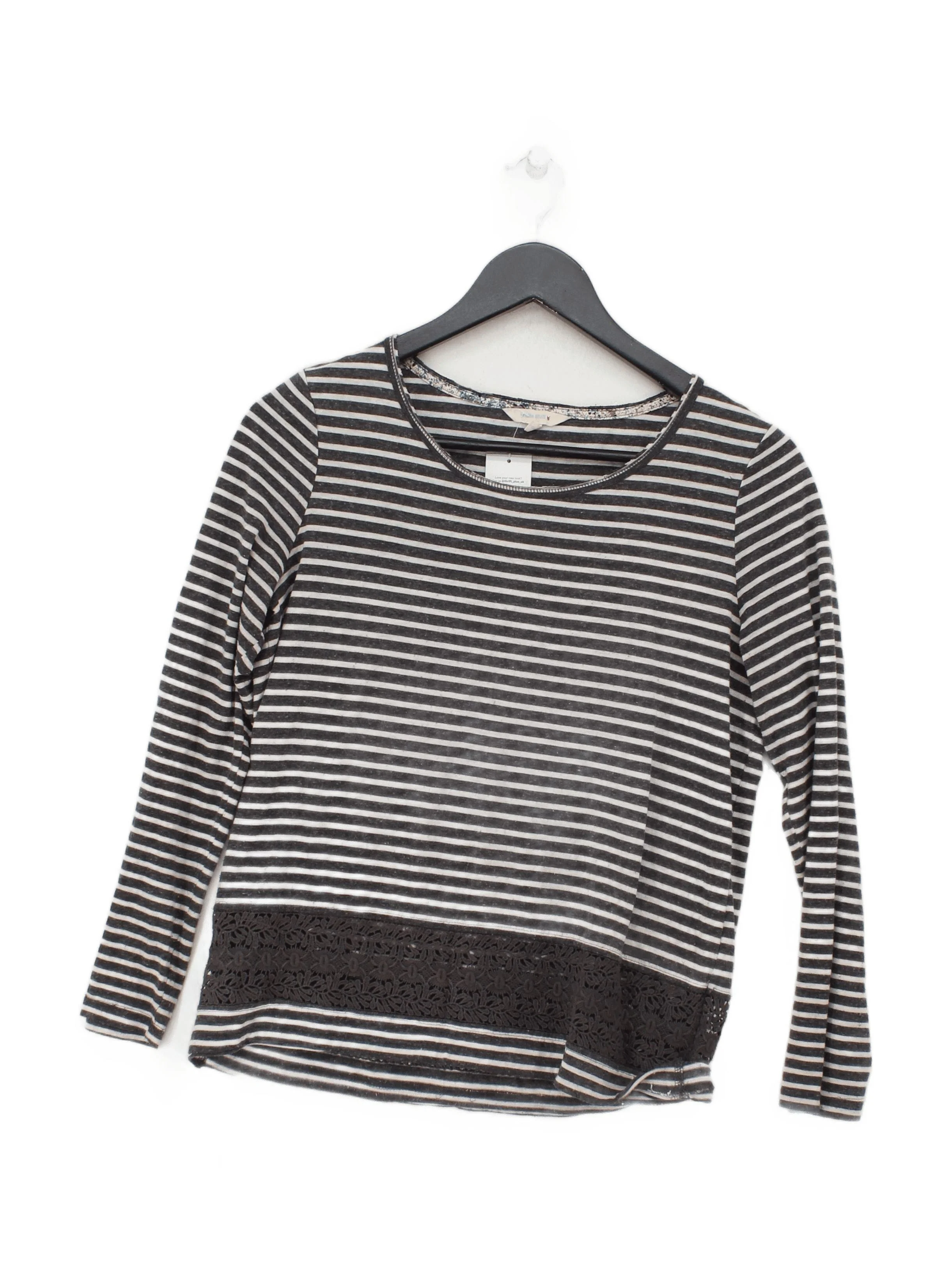 White Stuff Women's Top UK 8 Grey Polyester with Linen Basic