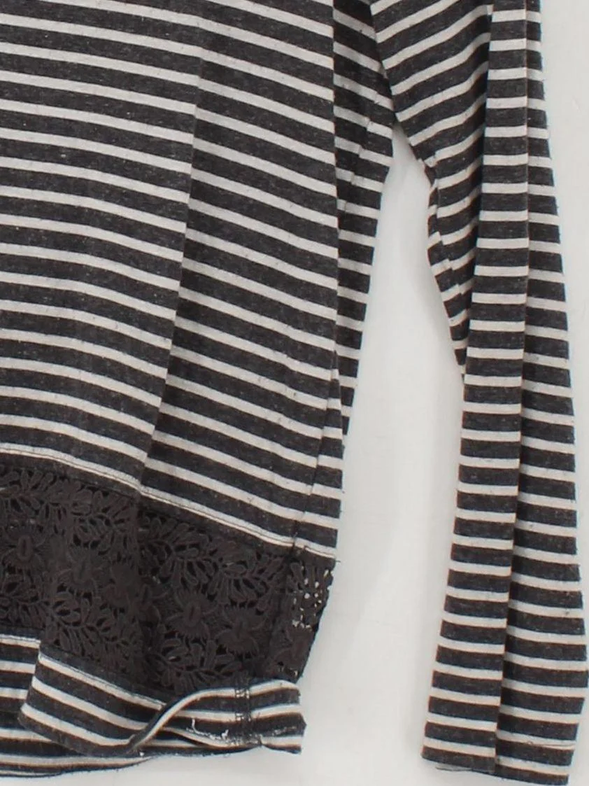 White Stuff Women's Top UK 8 Grey Polyester with Linen Basic - Image 4