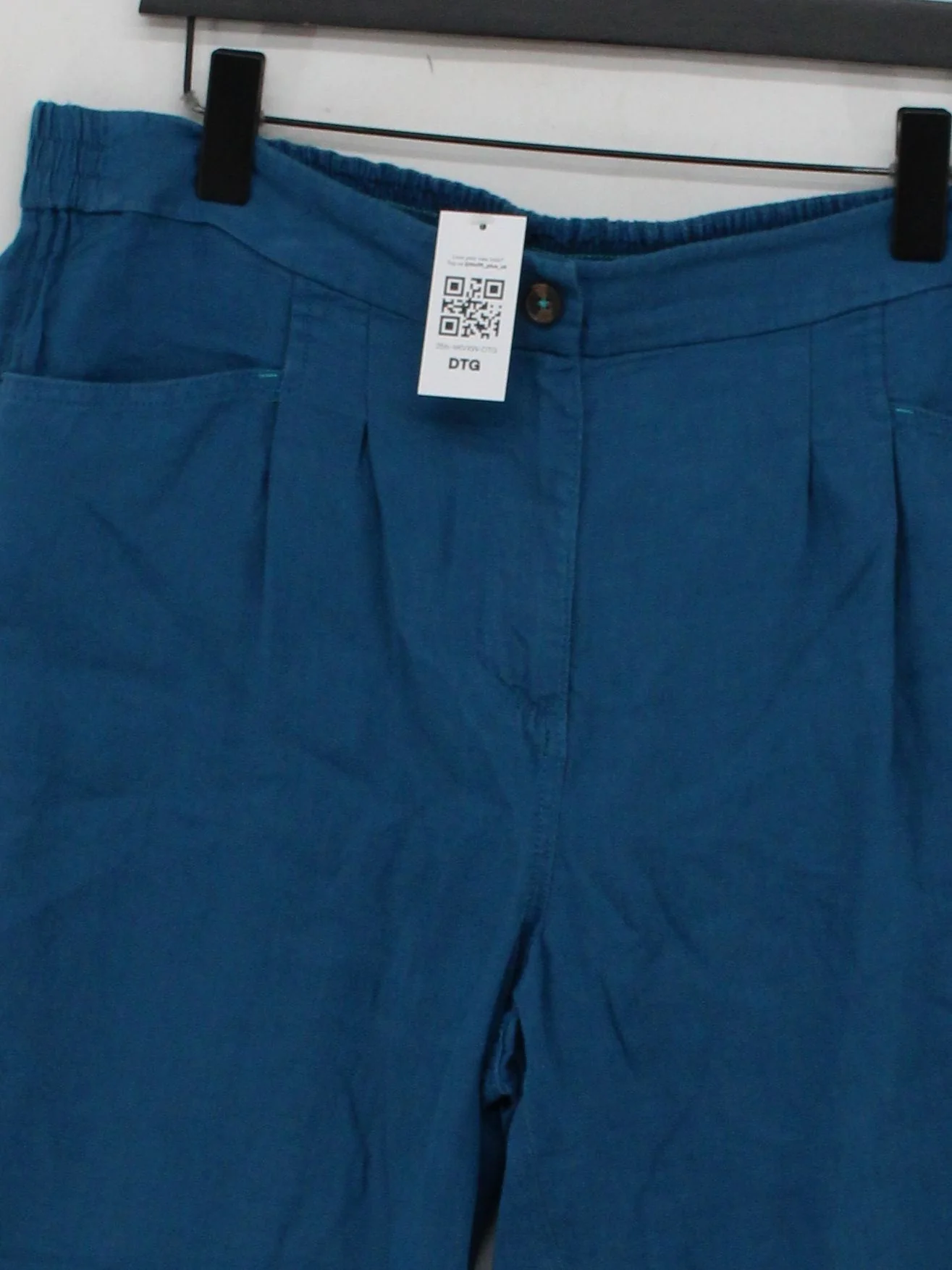 White Stuff Women's Trousers S Blue 100% Linen Tapered Cropped - Image 3