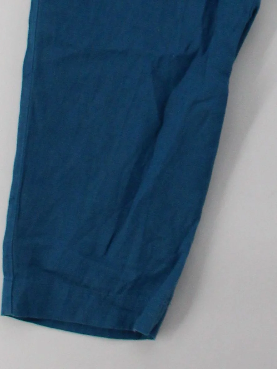 White Stuff Women's Trousers S Blue 100% Linen Tapered Cropped - Image 4