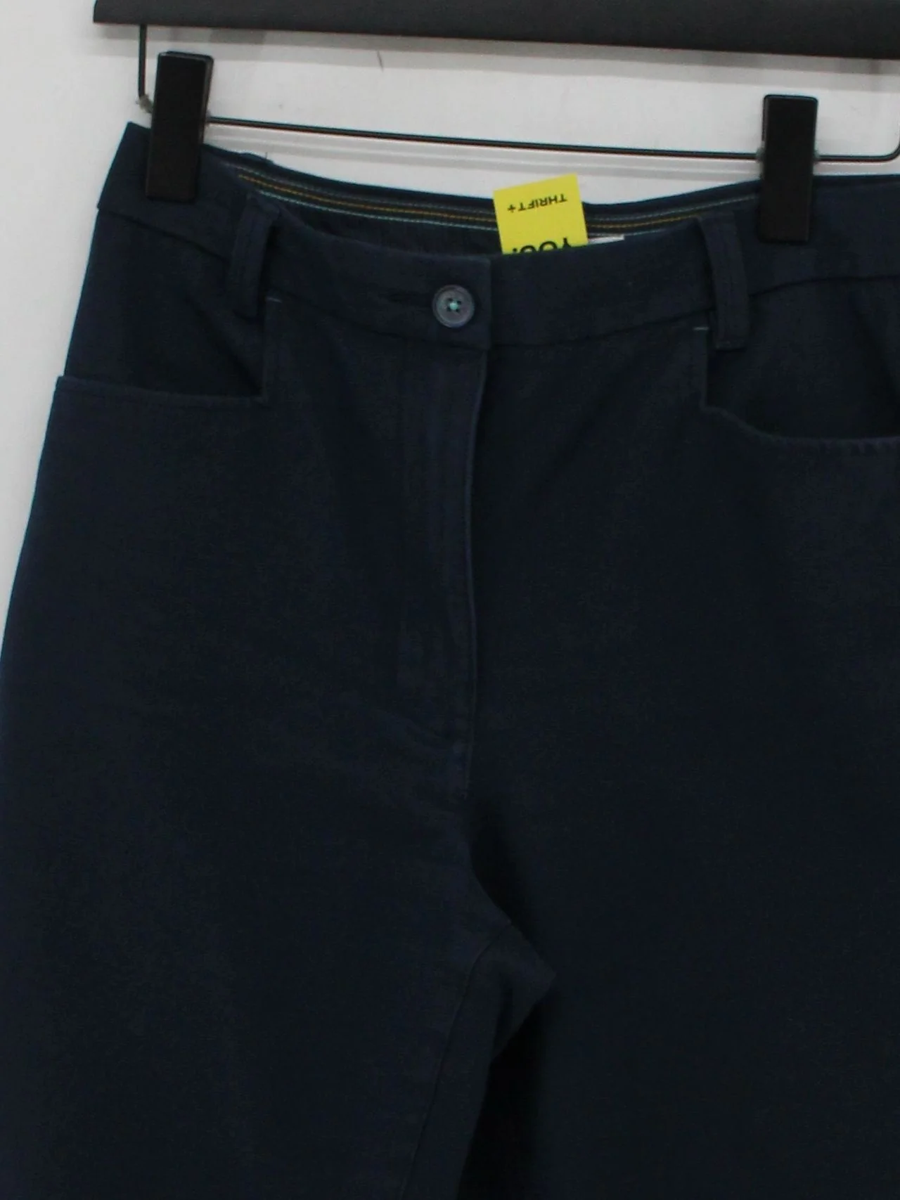 White Stuff Women's Trousers UK 10 Blue 100% Cotton Straight Chino - Image 3