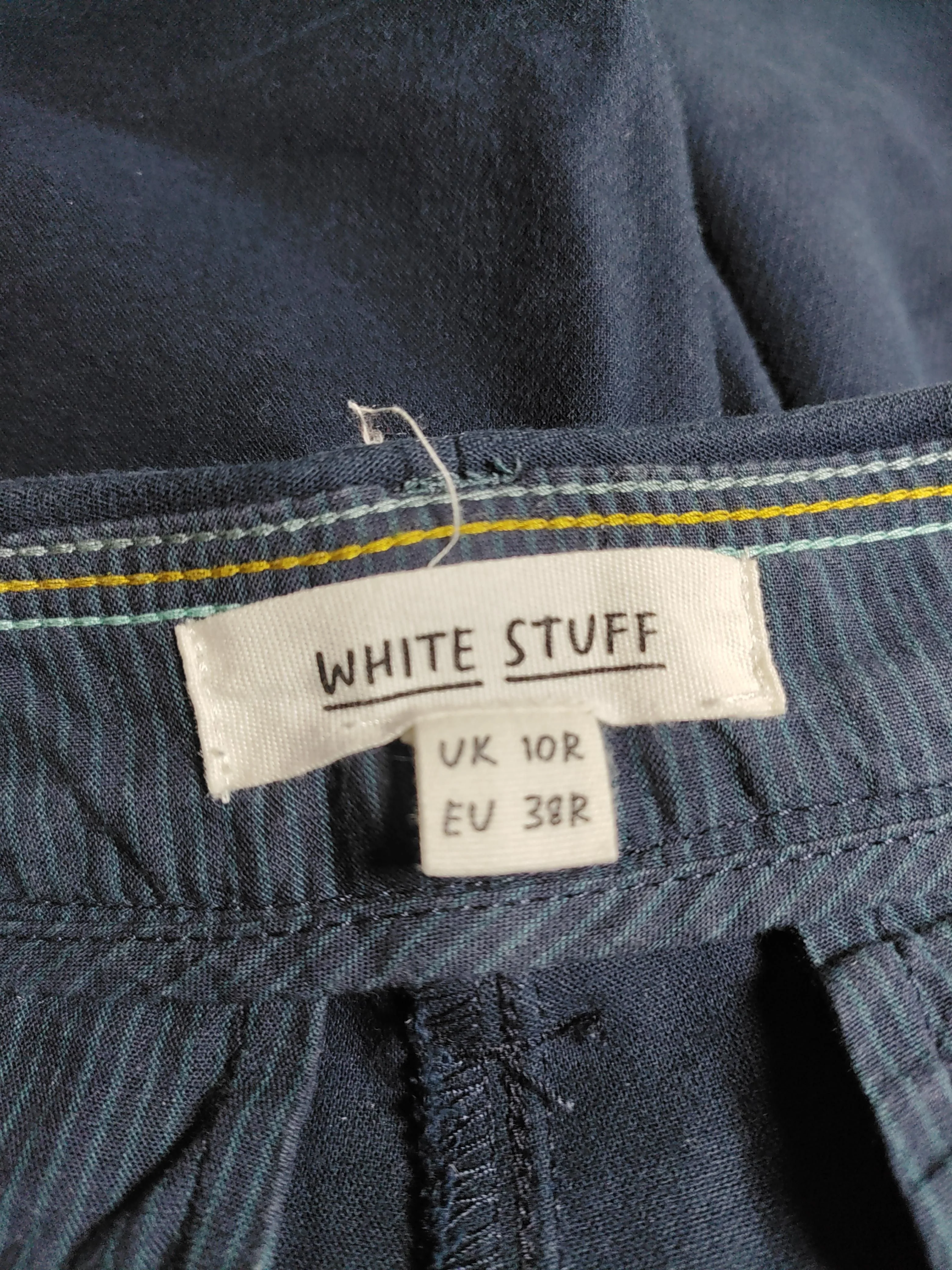 White Stuff Women's Trousers UK 10 Blue 100% Cotton Straight Chino - Image 6