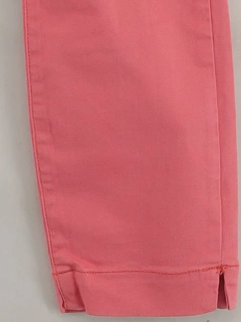 White Stuff Women's Trousers UK 10 Pink Cotton with Elastane Skinny Sweatpants - Image 4