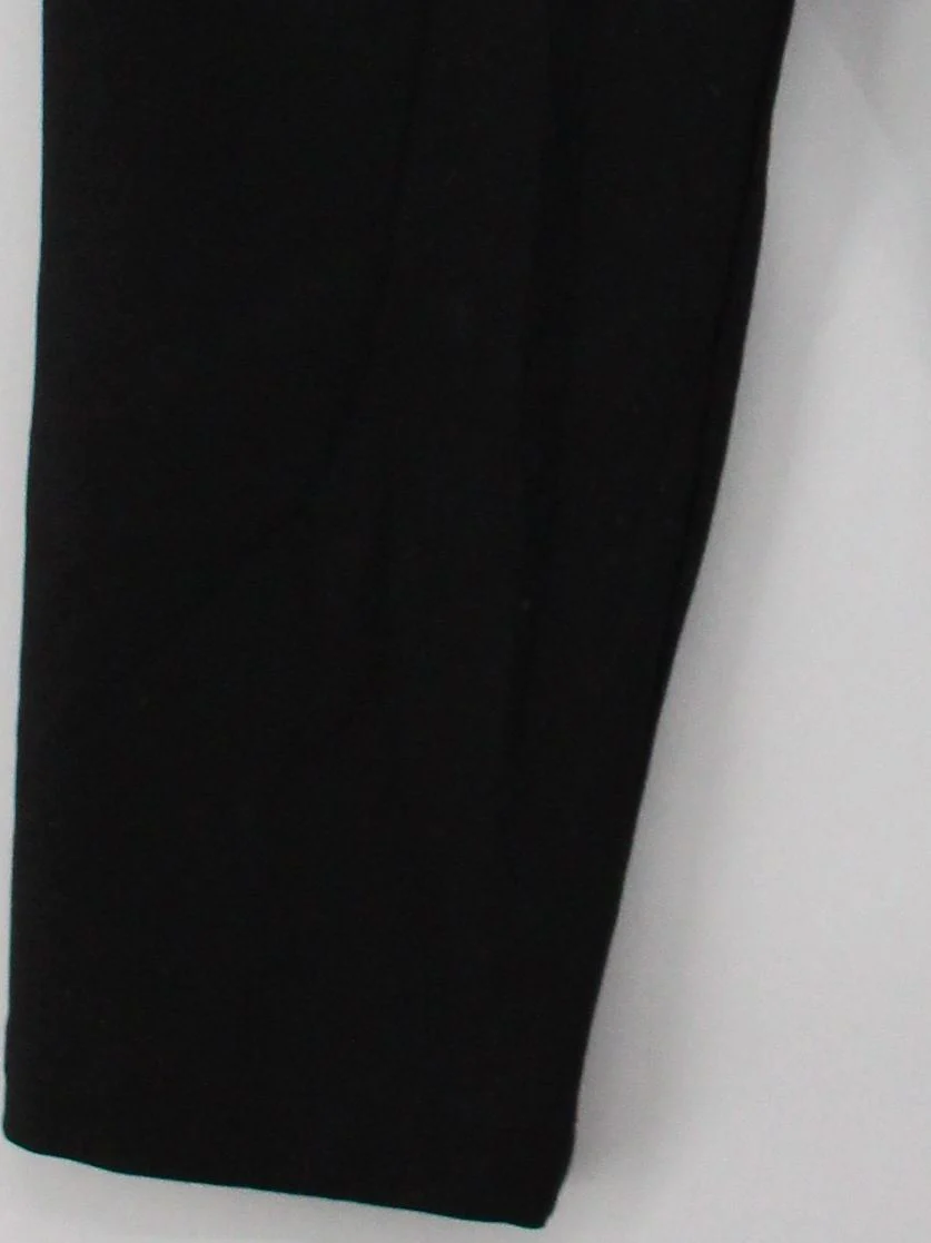 White Stuff Women's Trousers UK 12 Black Cotton with Elastane Wide-Leg Cropped - Image 4