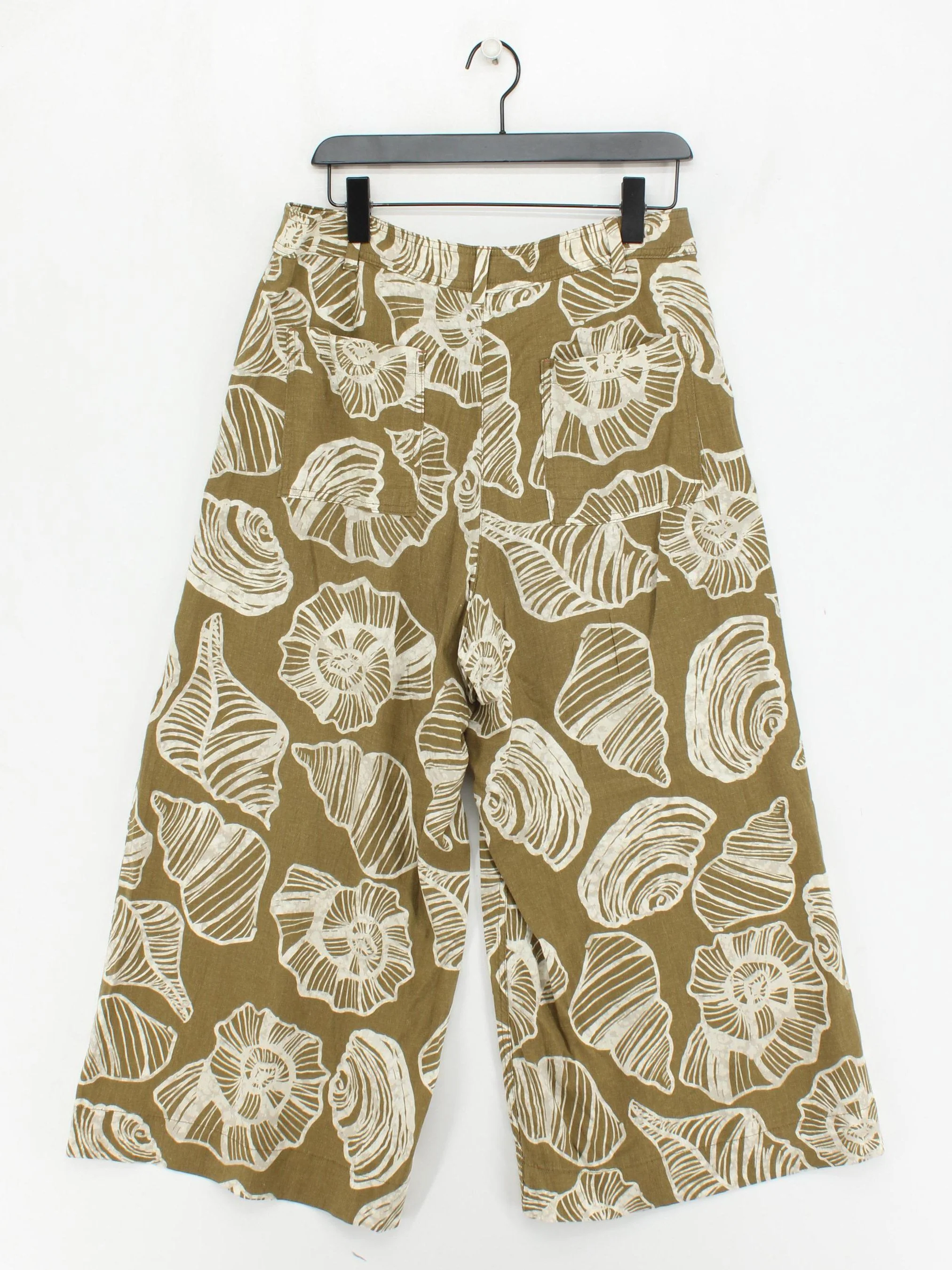 White Stuff Women's Trousers UK 12 Brown Linen with Viscose Capri - Image 2