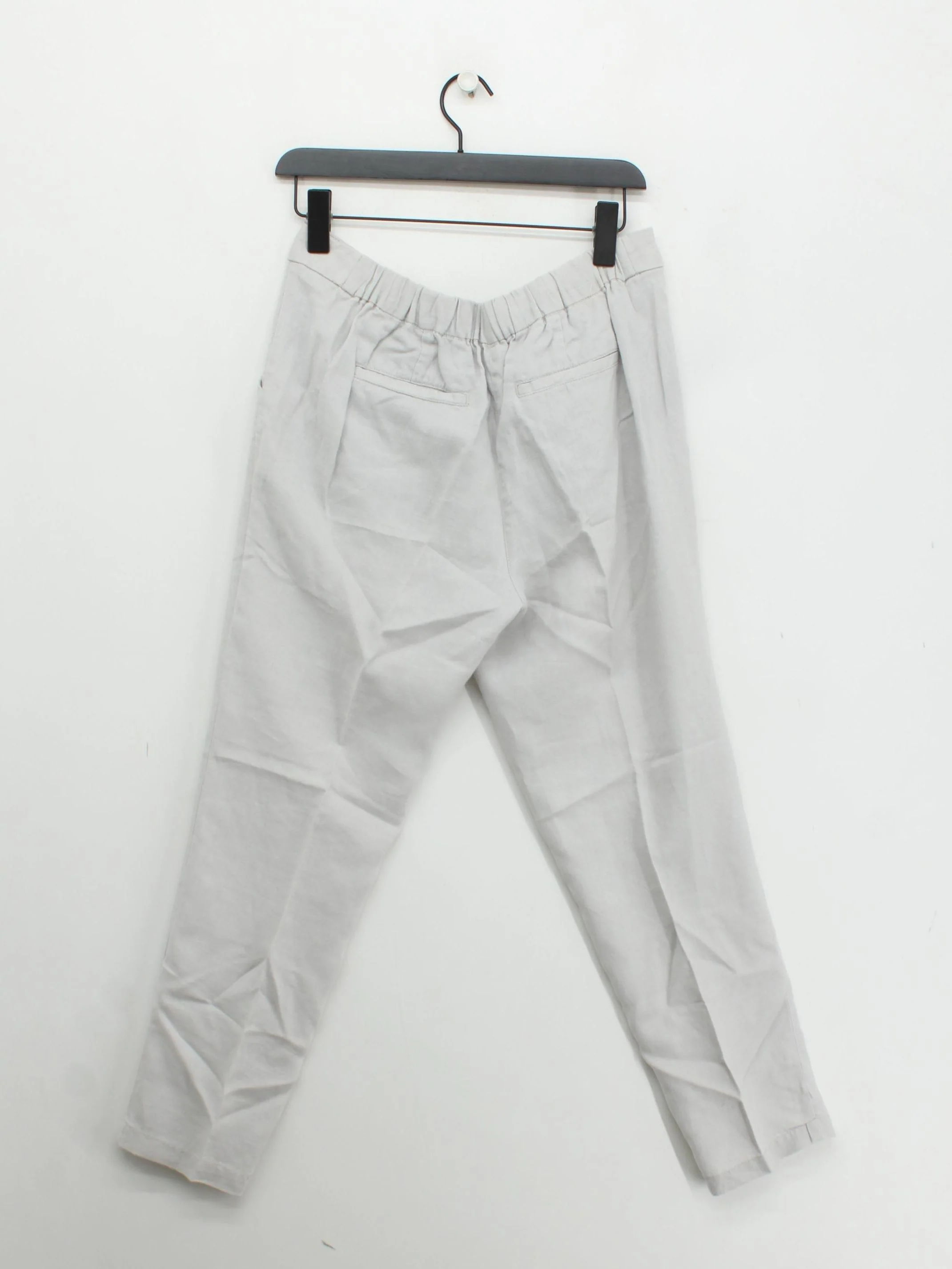 White Stuff Women's Trousers UK 12 Cream 100% Linen Tapered Chino - Image 2