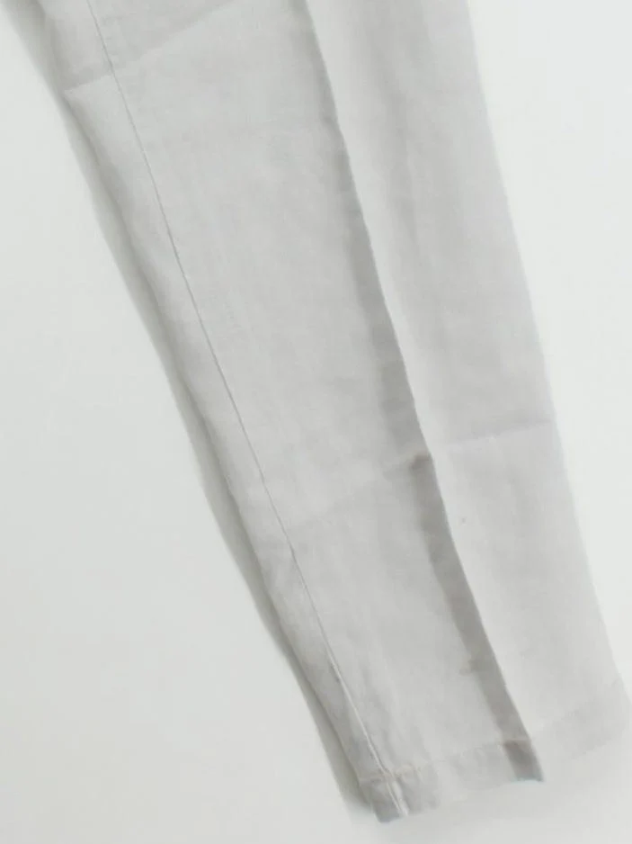 White Stuff Women's Trousers UK 12 Cream 100% Linen Tapered Chino - Image 4