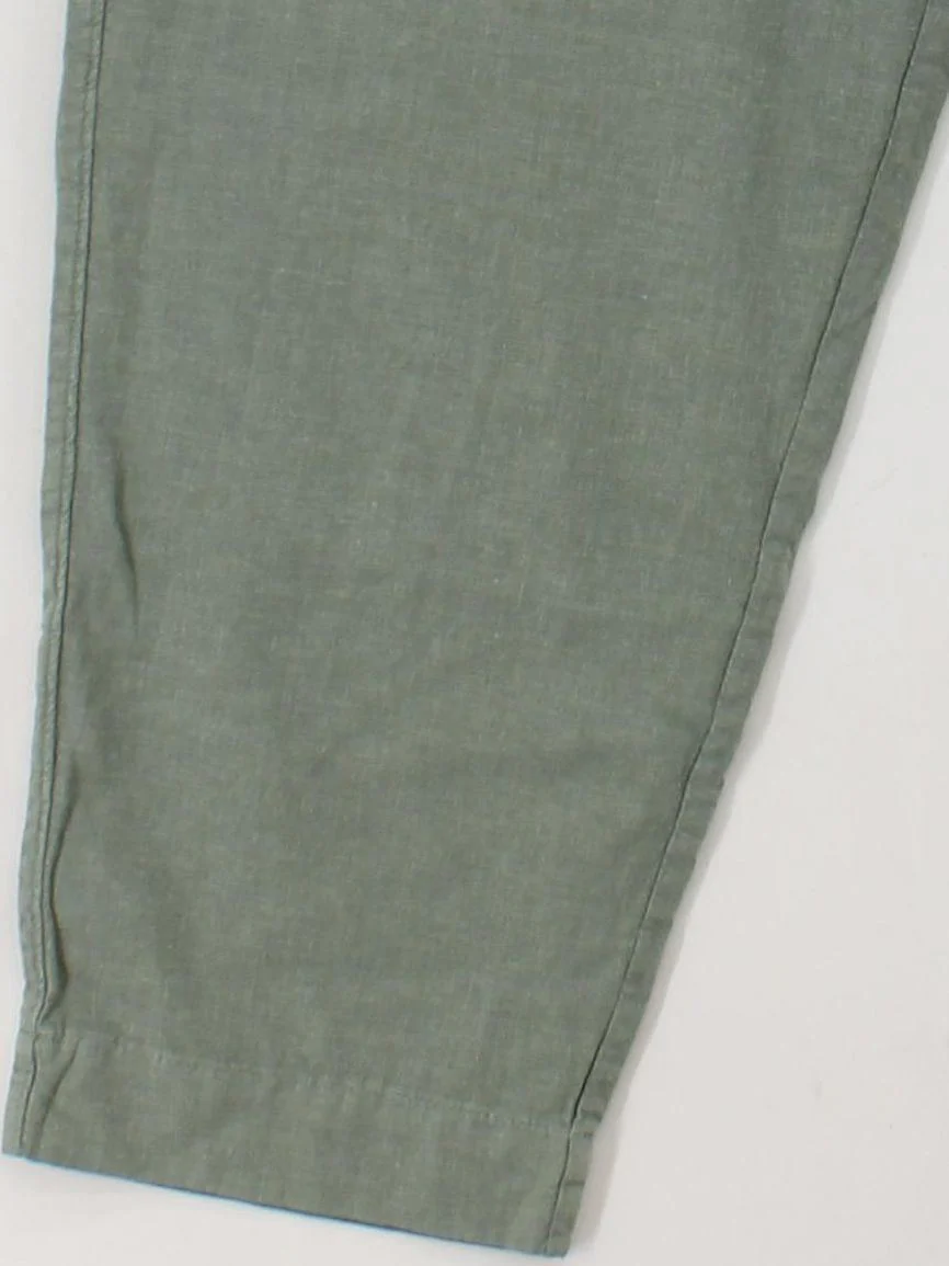 White Stuff Women's Trousers UK 12 Green Linen with Viscose Tapered Cropped - Image 4