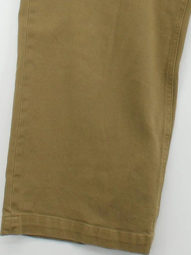White Stuff Women's Trousers UK 12 Tan Cotton with Elastane Wide-Leg Cropped - Image 4