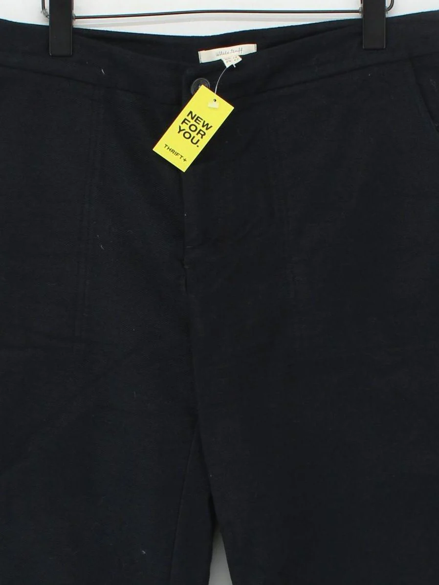 White Stuff Women's Trousers UK 14 Black Cotton with Viscose, Elastane Capri - Image 3