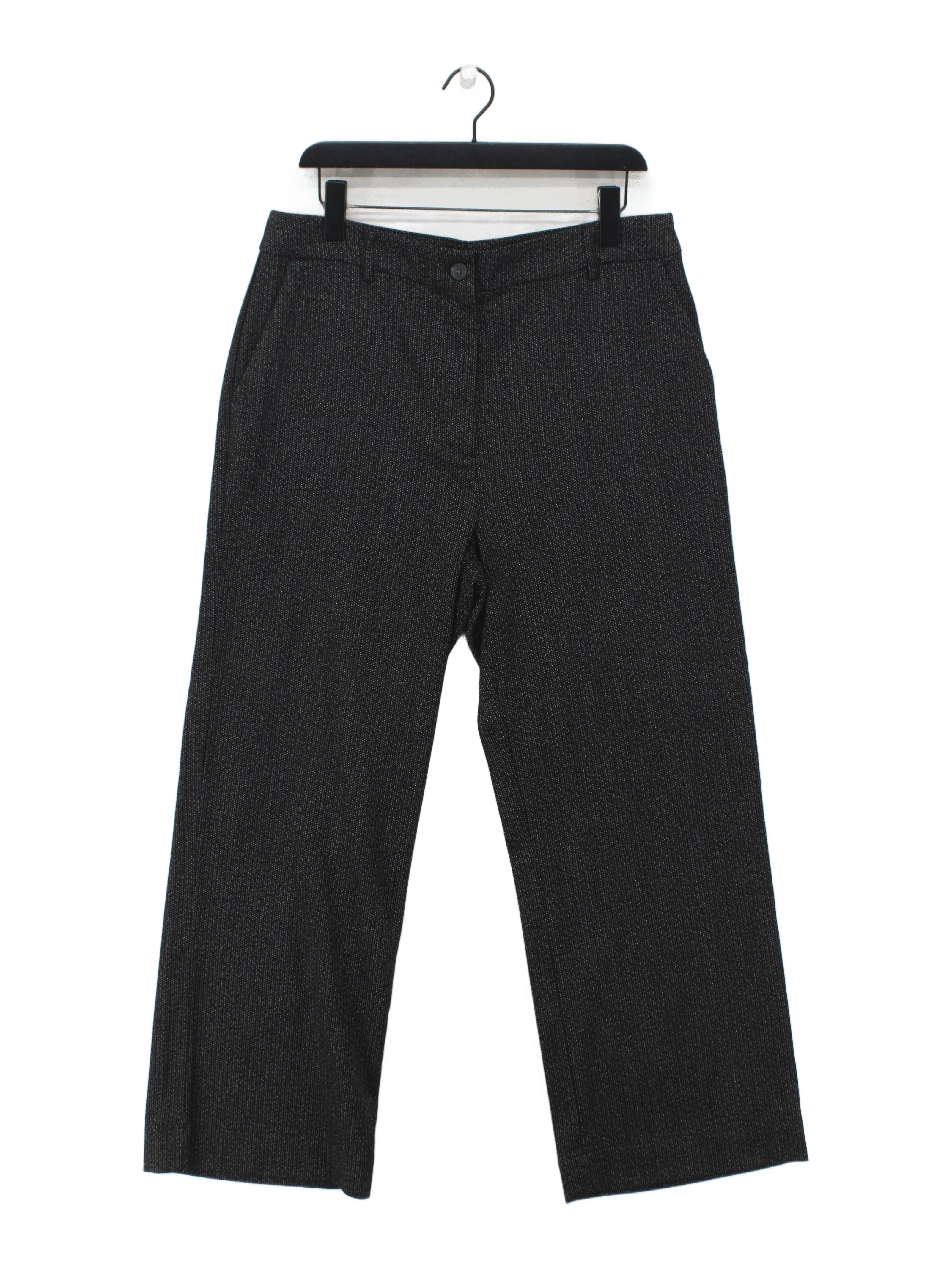 White Stuff Women's Trousers UK 14 Black Polyester