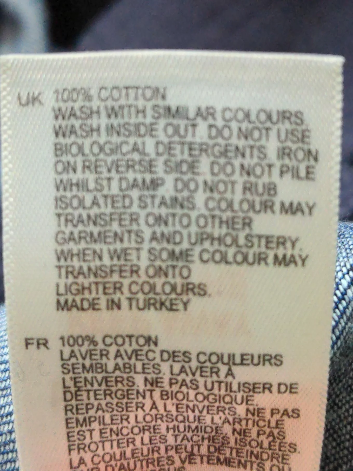 White Stuff Women's Trousers UK 14 Blue 100% Cotton Wide-Leg Capri - Image 7