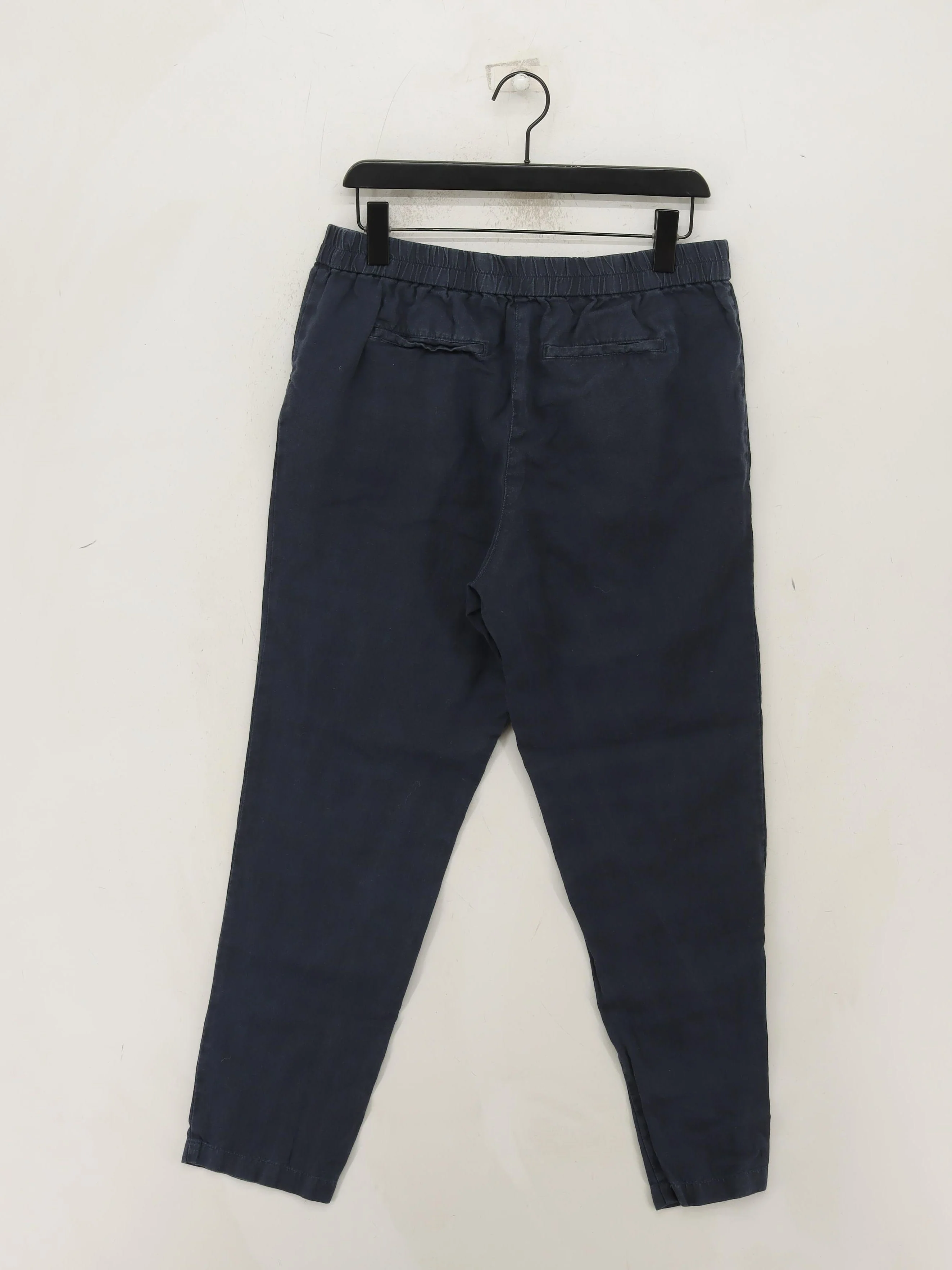 White Stuff Women's Trousers UK 14 Blue 100% Linen Tapered Chino - Image 2