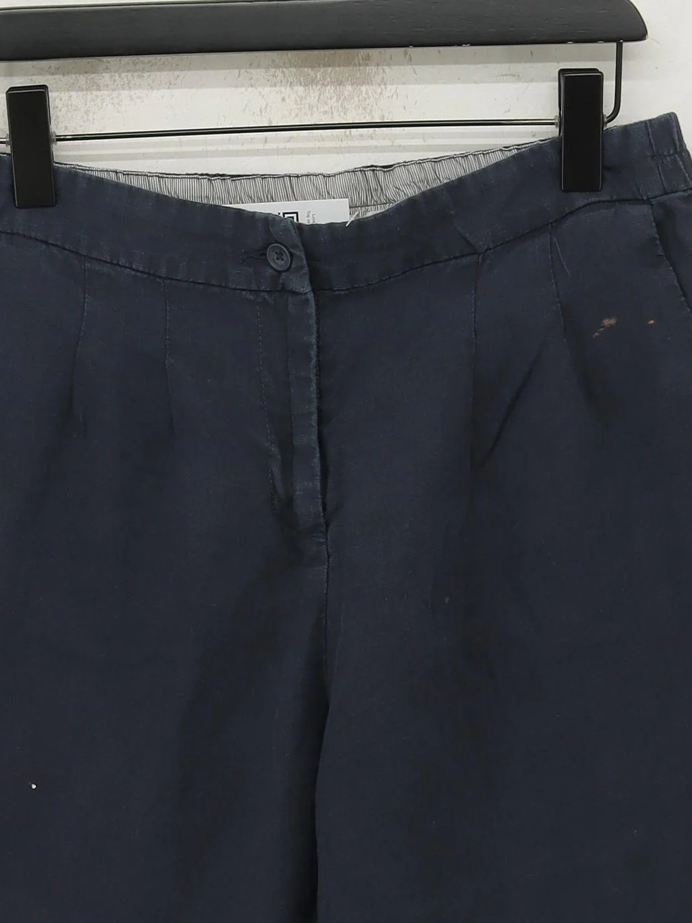 White Stuff Women's Trousers UK 14 Blue 100% Linen Tapered Chino - Image 3