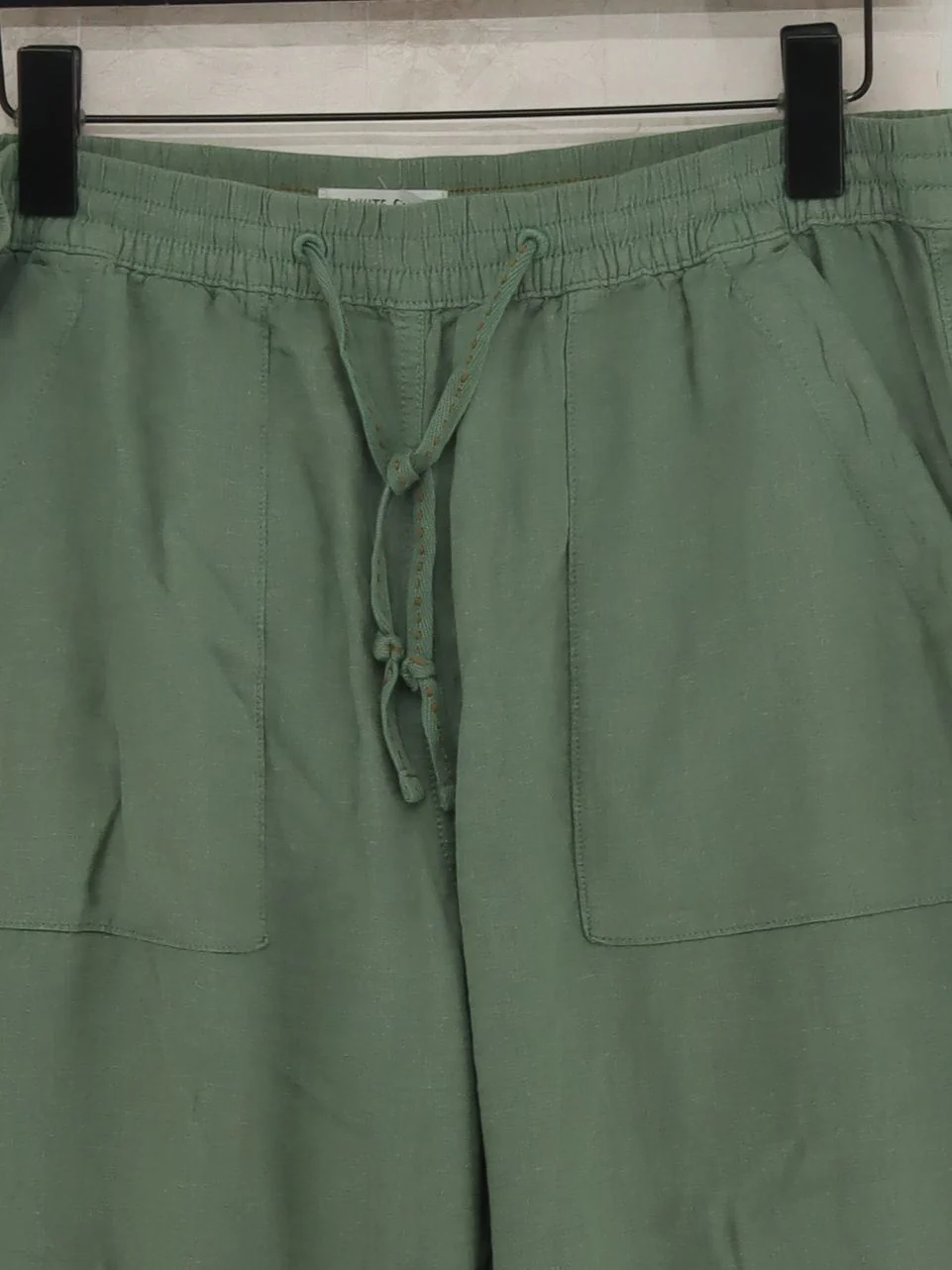 White Stuff Women's Trousers UK 14 Green Linen with Viscose Tapered Sweatpants - Image 3
