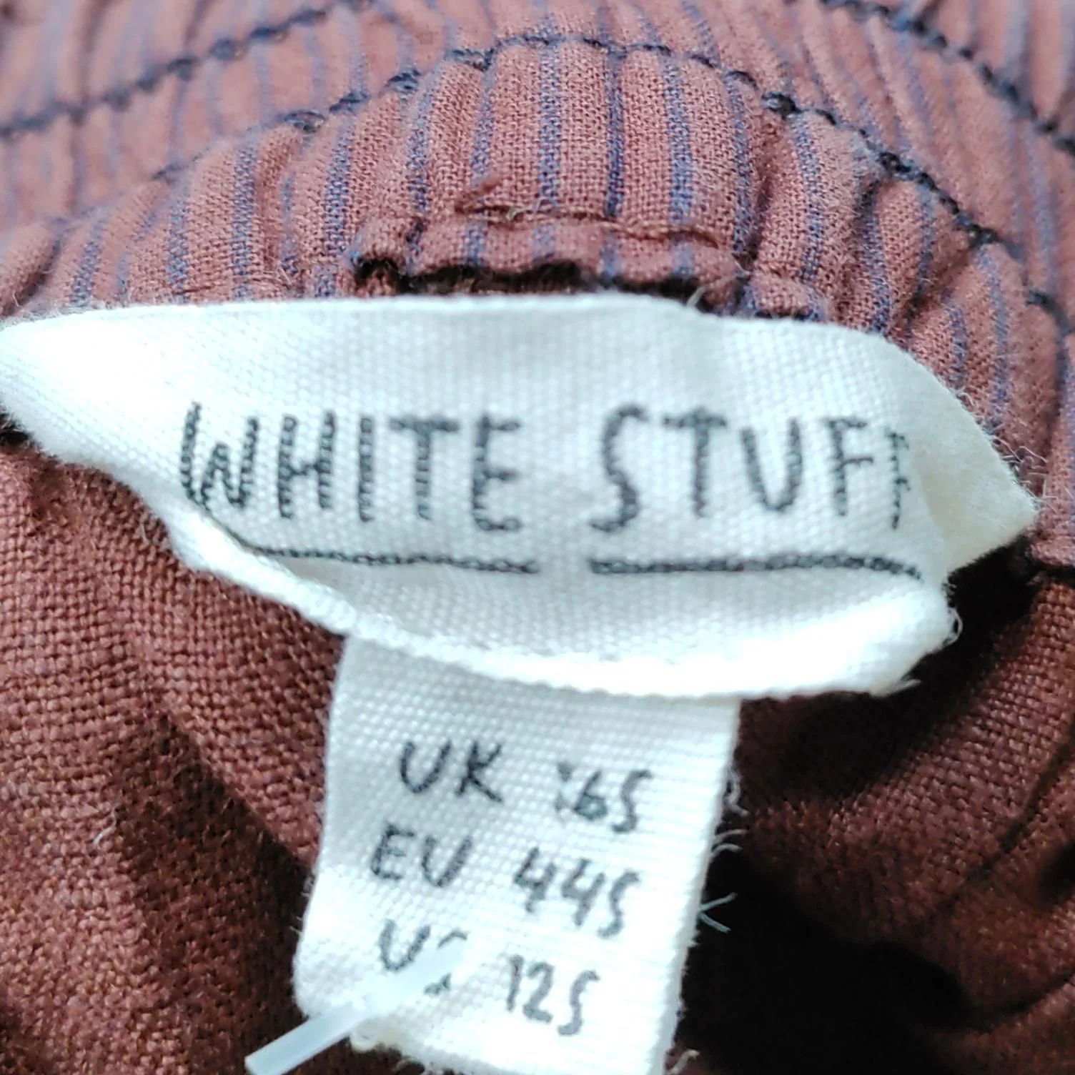 White Stuff Women's Trousers UK 16 Brown 100% Linen Tapered Cropped - Image 5