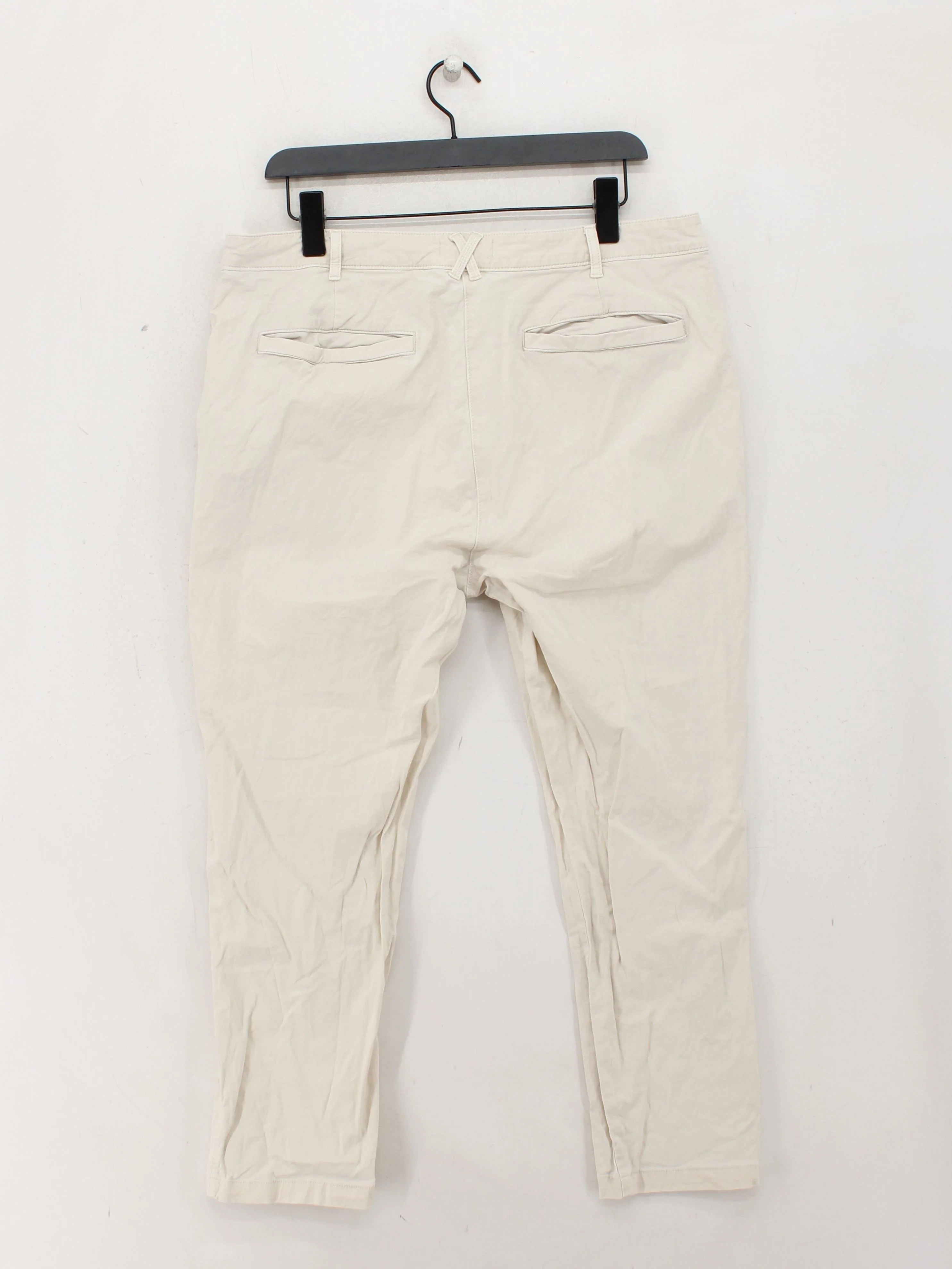 White Stuff Women's Trousers UK 16 Cream Cotton - Image 2
