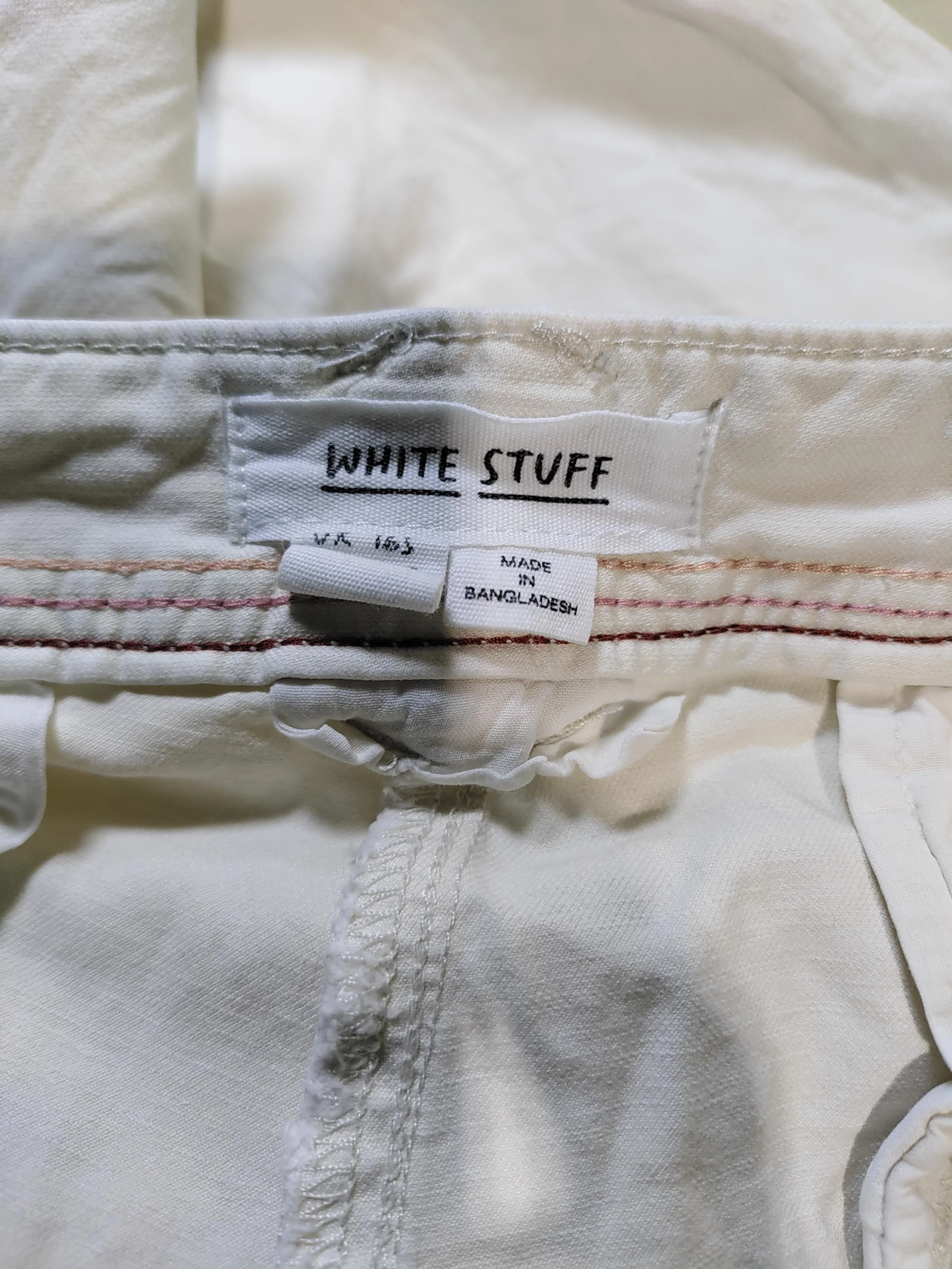 White Stuff Women's Trousers UK 16 Cream Cotton - Image 5