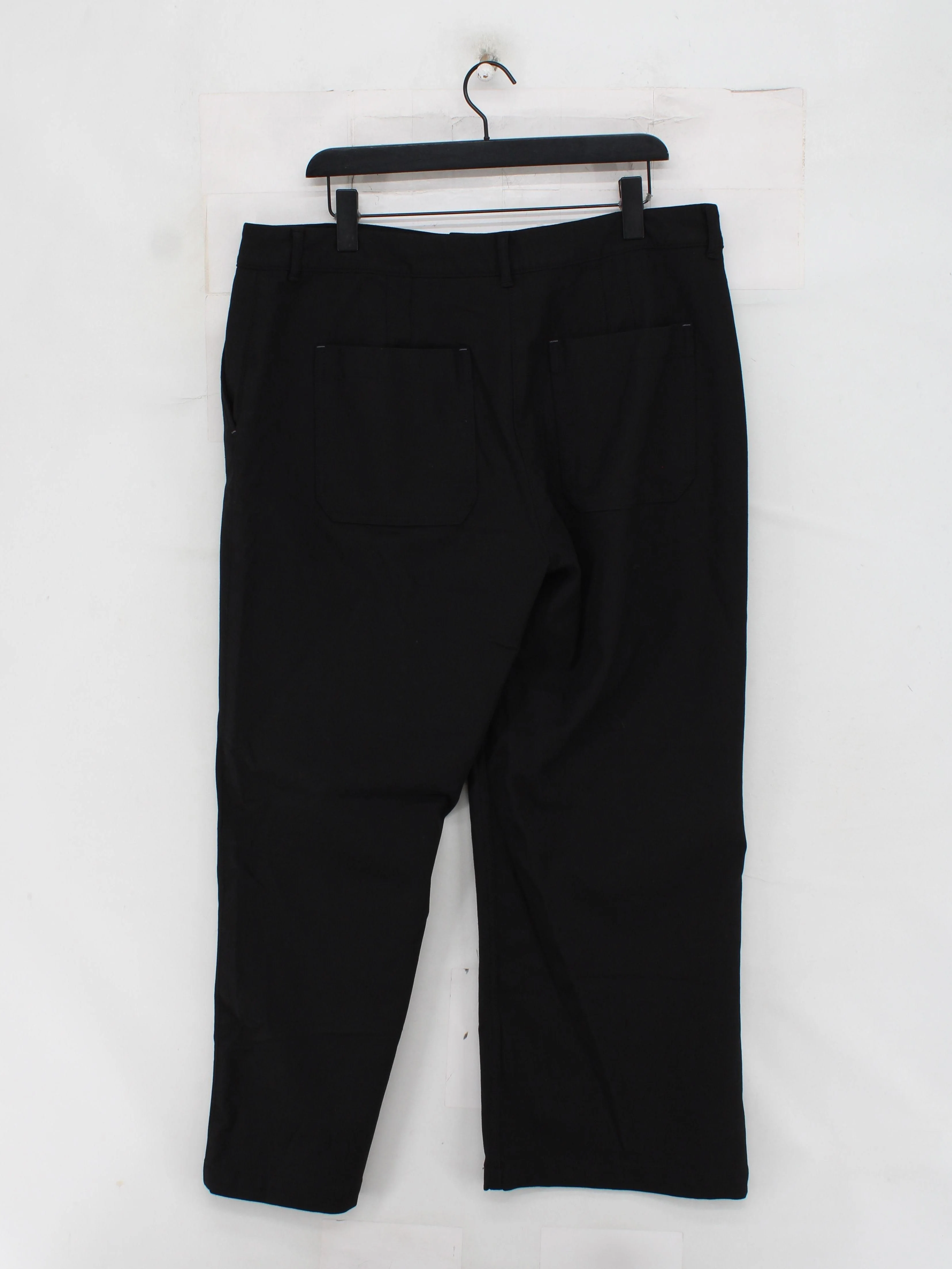 White Stuff Women's Trousers UK 18 Black Cotton with Elastane Straight Chino - Image 2