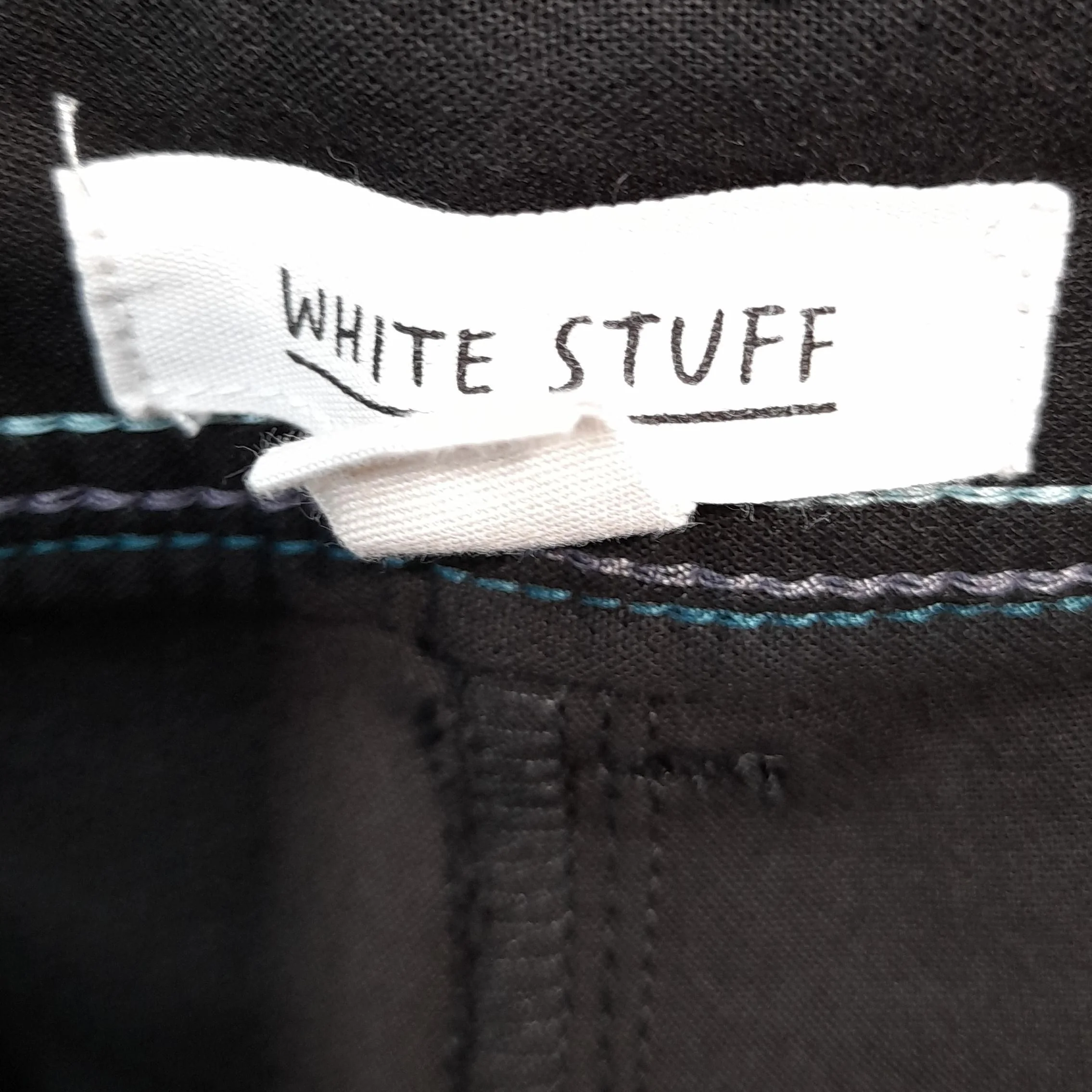 White Stuff Women's Trousers UK 18 Black Cotton with Elastane Straight Chino - Image 5