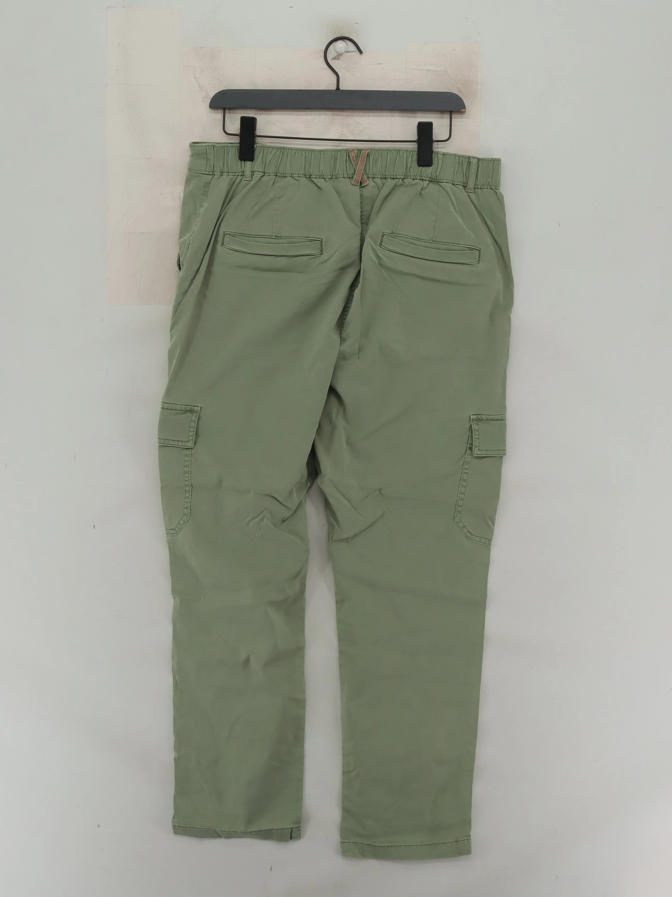 White Stuff Women's Trousers UK 18 Green 100% Cotton Straight Cargo - Image 2