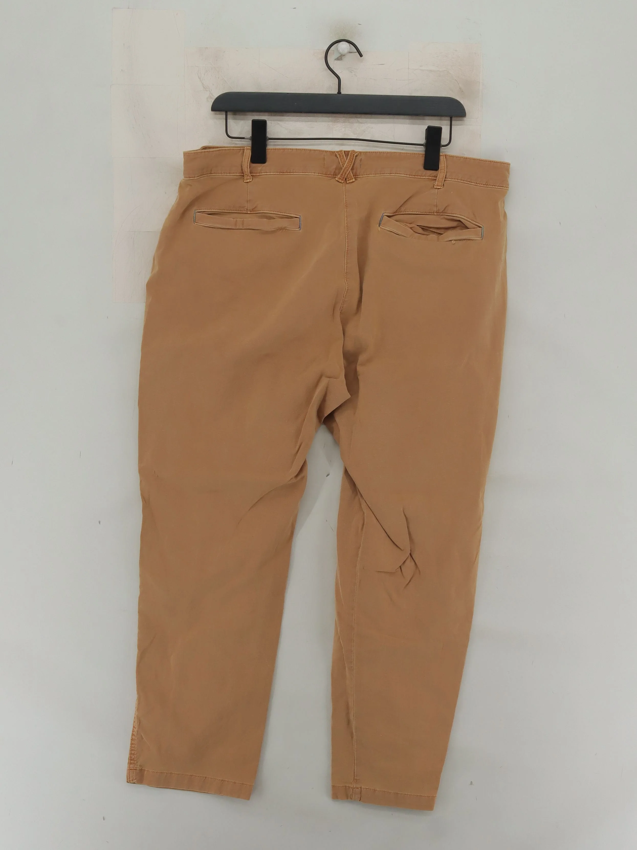 White Stuff Women's Trousers UK 18 Tan Cotton with Linen, Elastane Chino - Image 2