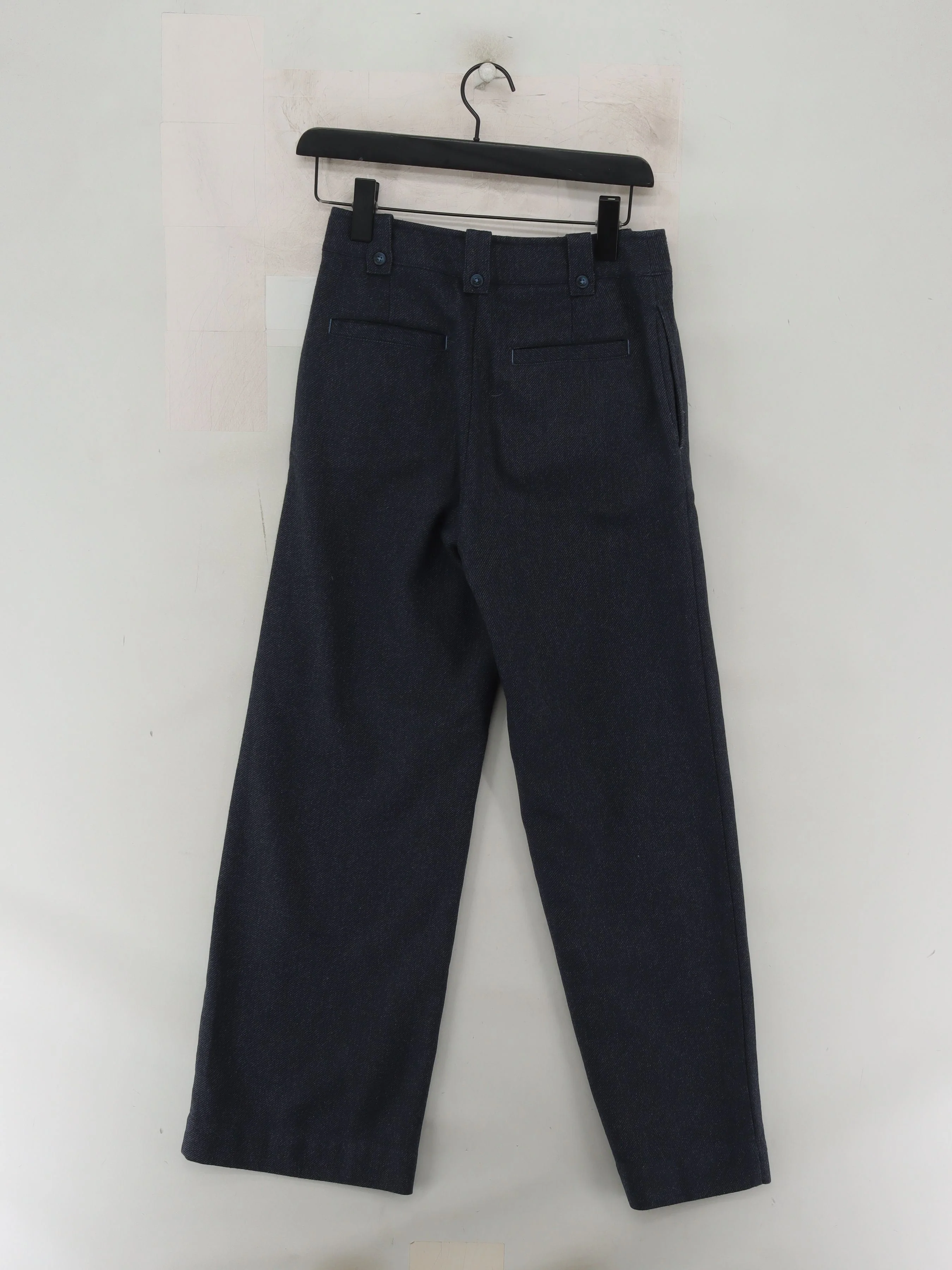 White Stuff Women's Trousers UK 6 Blue Polyester with Wool, Viscose Chino - Image 2