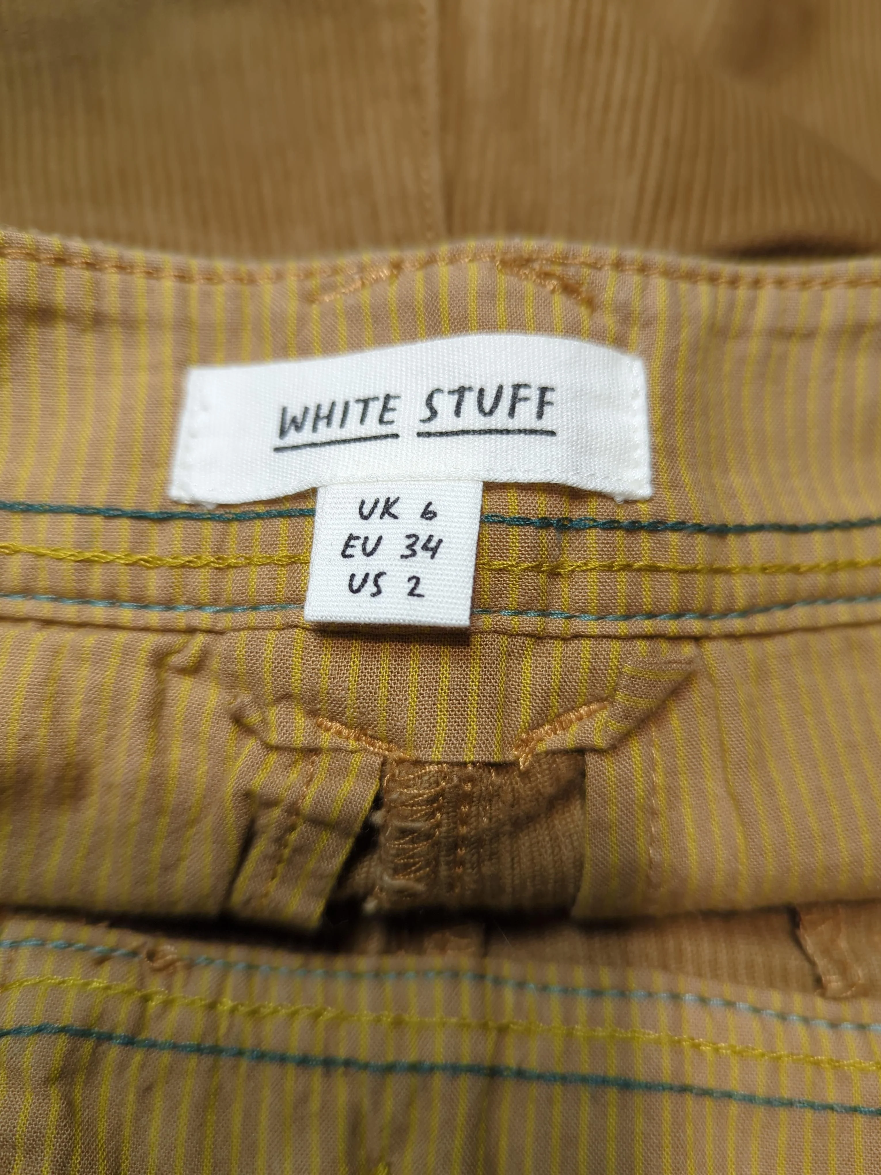 White Stuff Women's Trousers UK 6 Tan Cotton with Elastane Straight Chino - Image 5