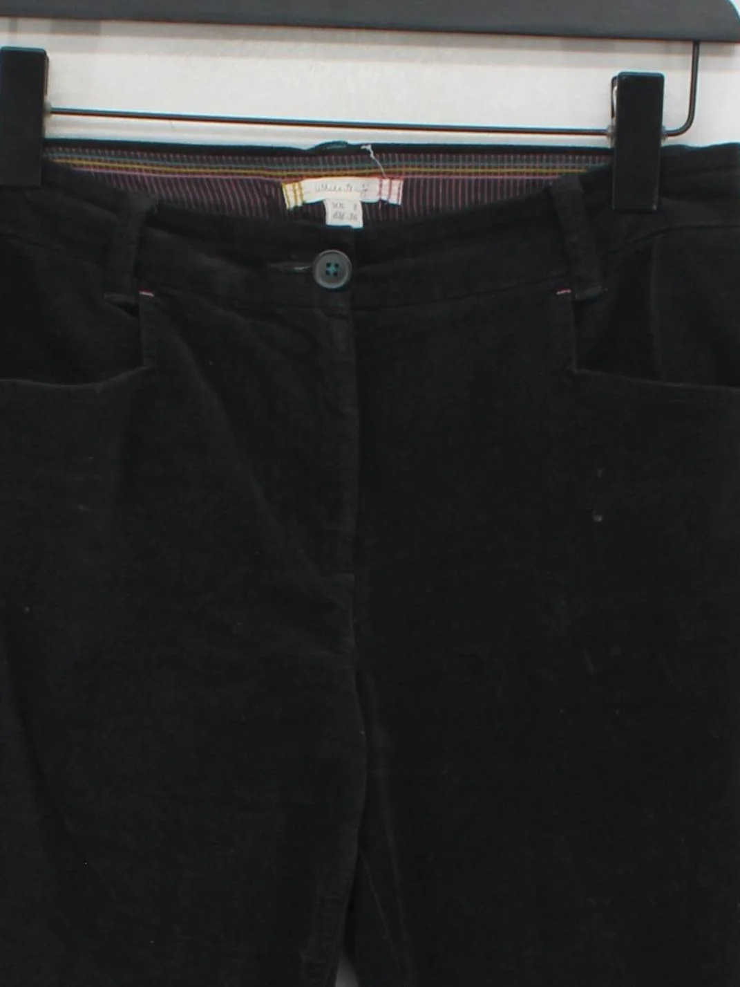White Stuff Women's Trousers UK 8 Black Cotton with Polyester, Elastane Chino - Image 3